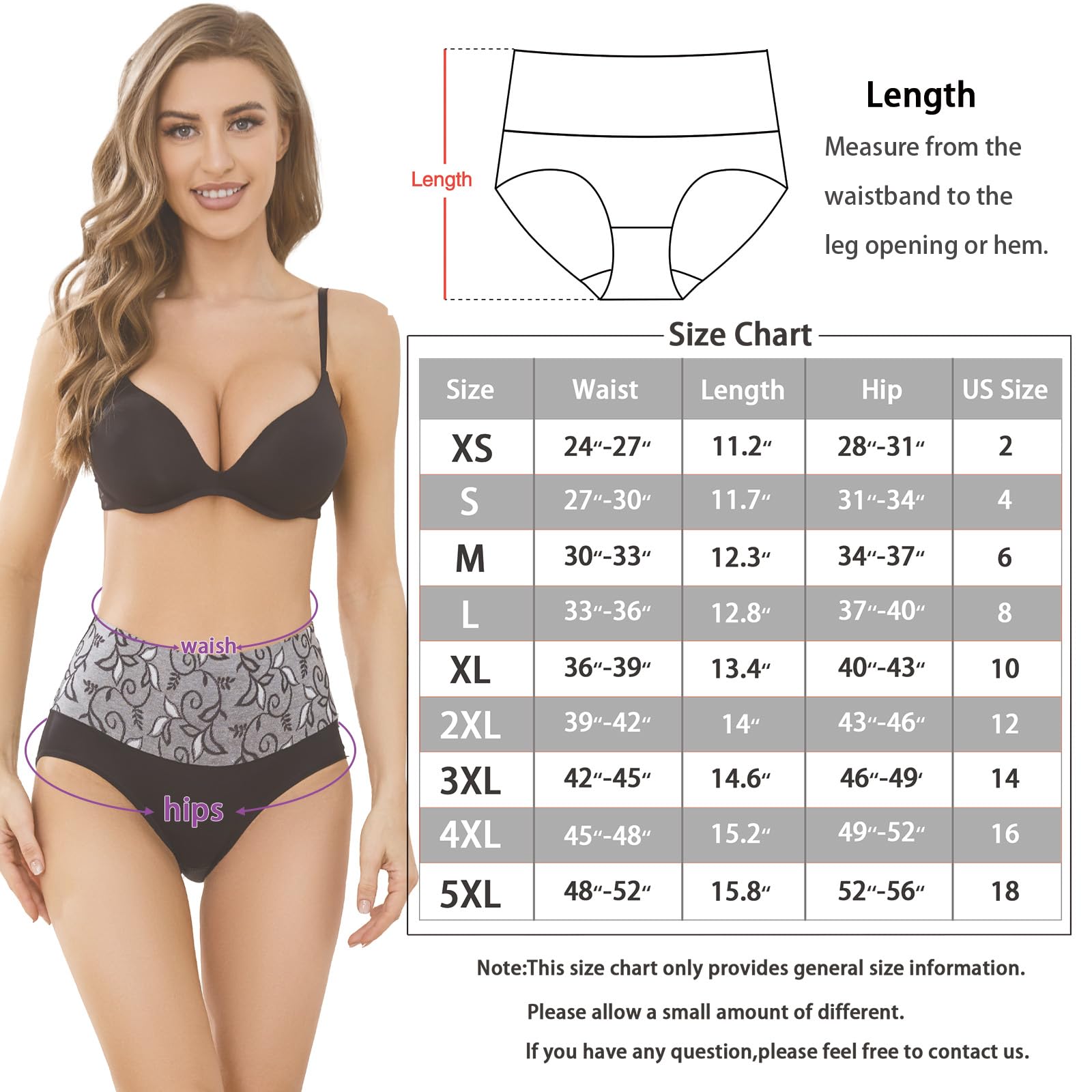 MEIDAYAI Womens Underwear Cotton Tummy Control High Waisted Underwear Soft Breathable Full Coverage Panties Multipack