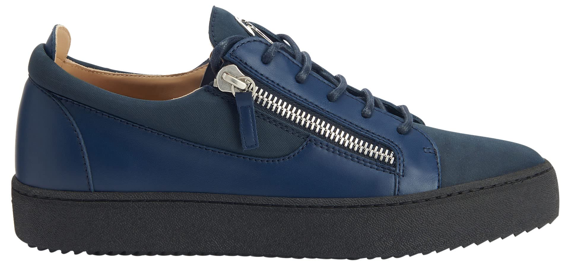 Giuseppe Zanotti, Frankie Low-Top Sneakers Leather, 12, Blue