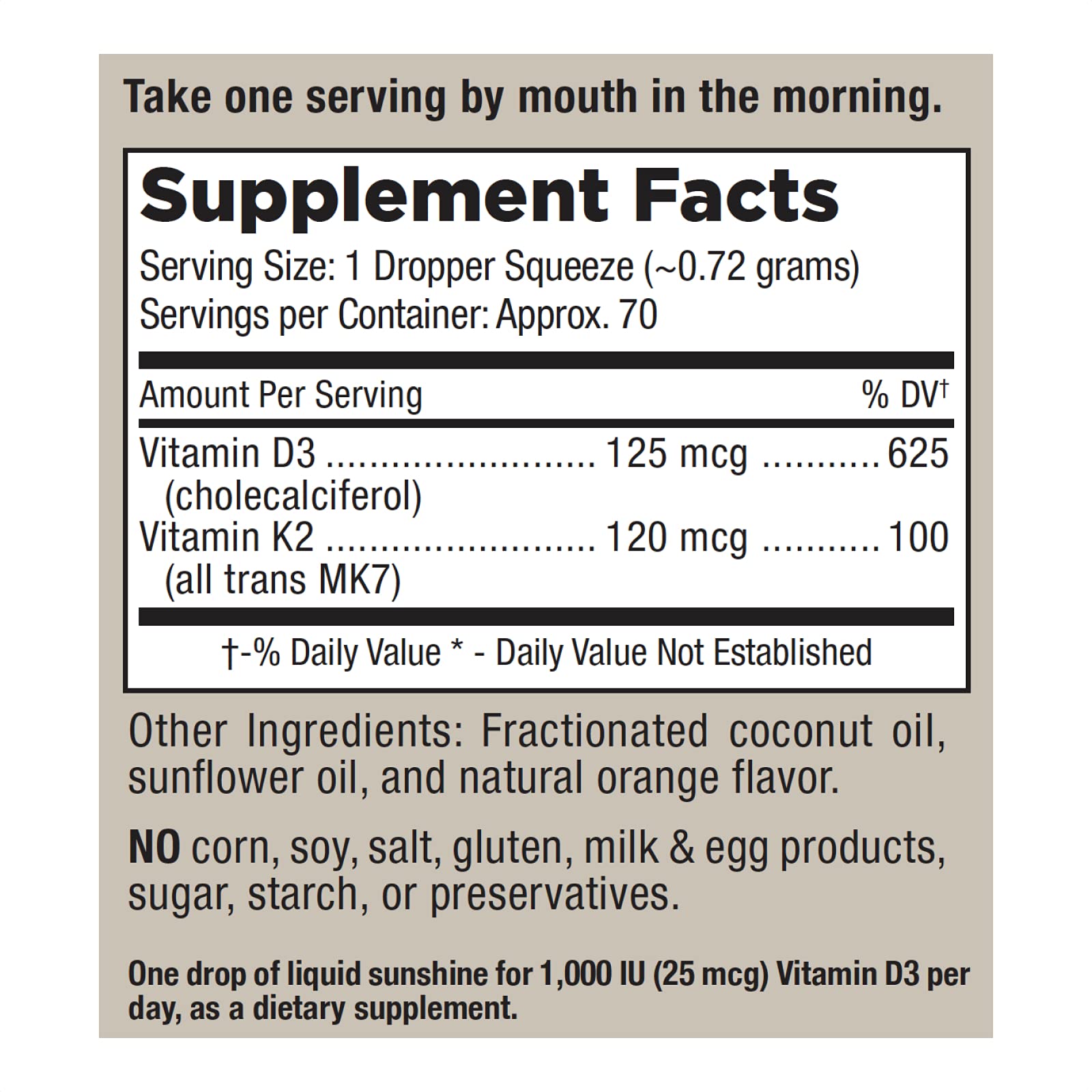 Mt. Angel Vitamins - Vegan Vitamin D3 & K2 Liquid Supplement - 5000 IU D3, Trans MK7 K2 - Gluten-Free, Non-GMO - Perfect for Adults & Kids - Your Daily Dose of Sunshine | K2 D3 Vitamin Supplement