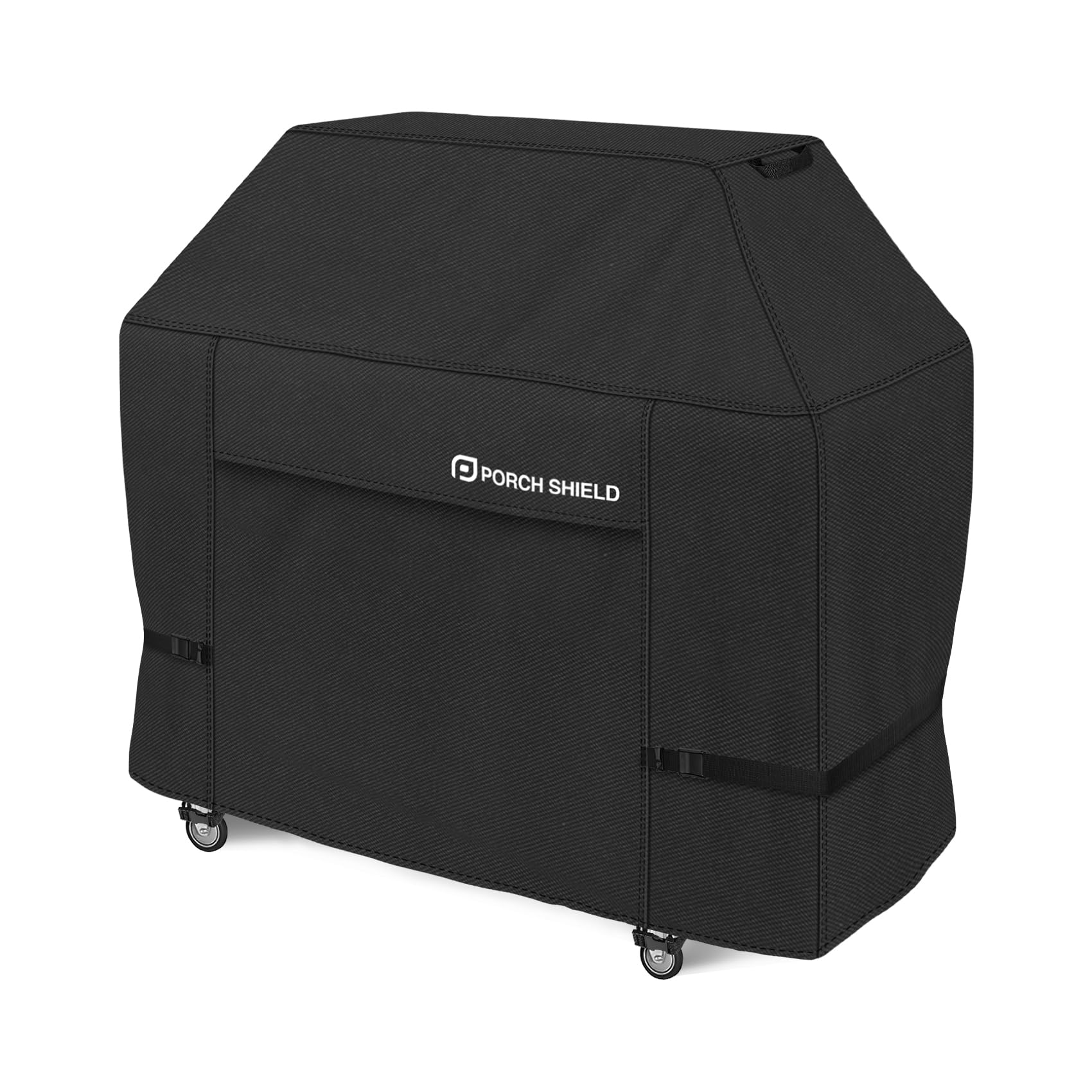 Porch Shield 62W x 24D x 48H inch Premium Gas Grill Cover Up to 60 inch, Waterproof and Fade Resistant 600D BBQ Covers for Weber, Brinkmann, Char-Broil and More, Black