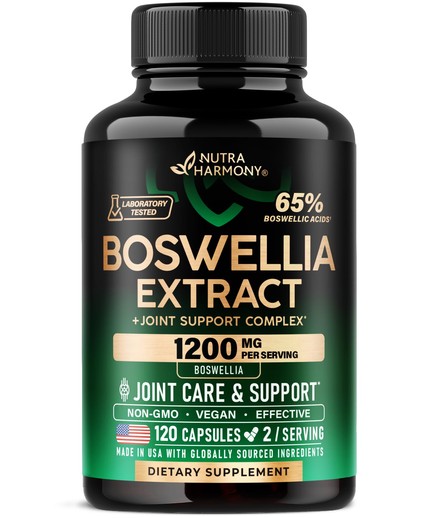 Boswellia 1200mg - Boswellia Extract | Turmeric | Hyaluronic Acid | MSM | Same - Joint Health & Comfort - Boswellia Serrata | 65% Boswellic Acid - for Men & Women - Made in USA - 120 Capsules