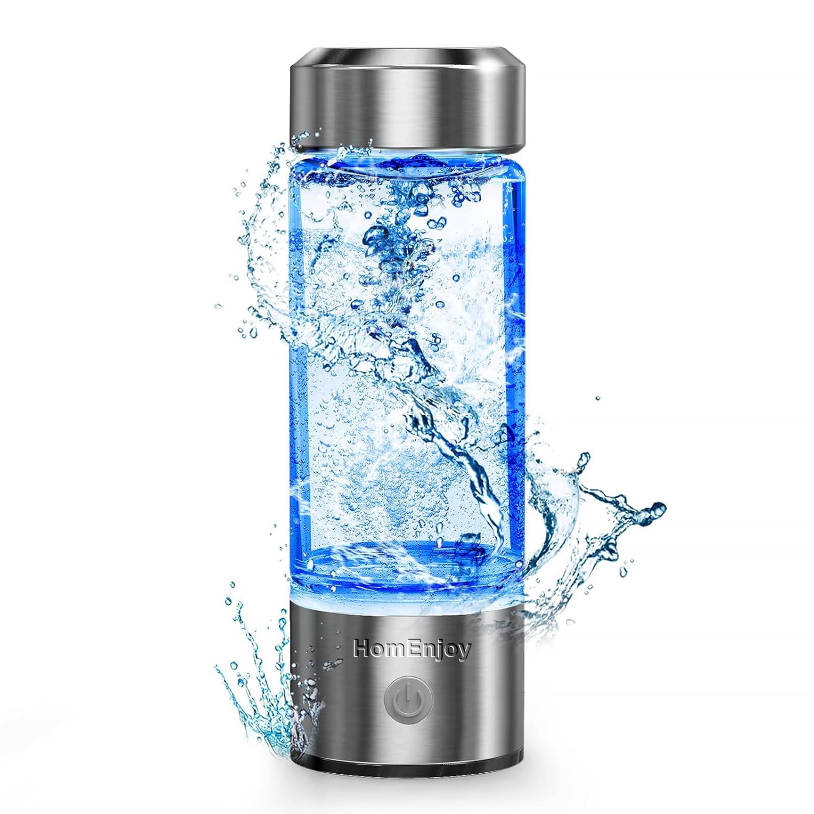 HomEnjoy Hydrogen Water Generator Bottle, SPE & PEM Technology, 14OZ Portable Rechargeable Hydrogen Water Ionizer Machine, for Home Office Gift Travel Fitness Daily Drinking