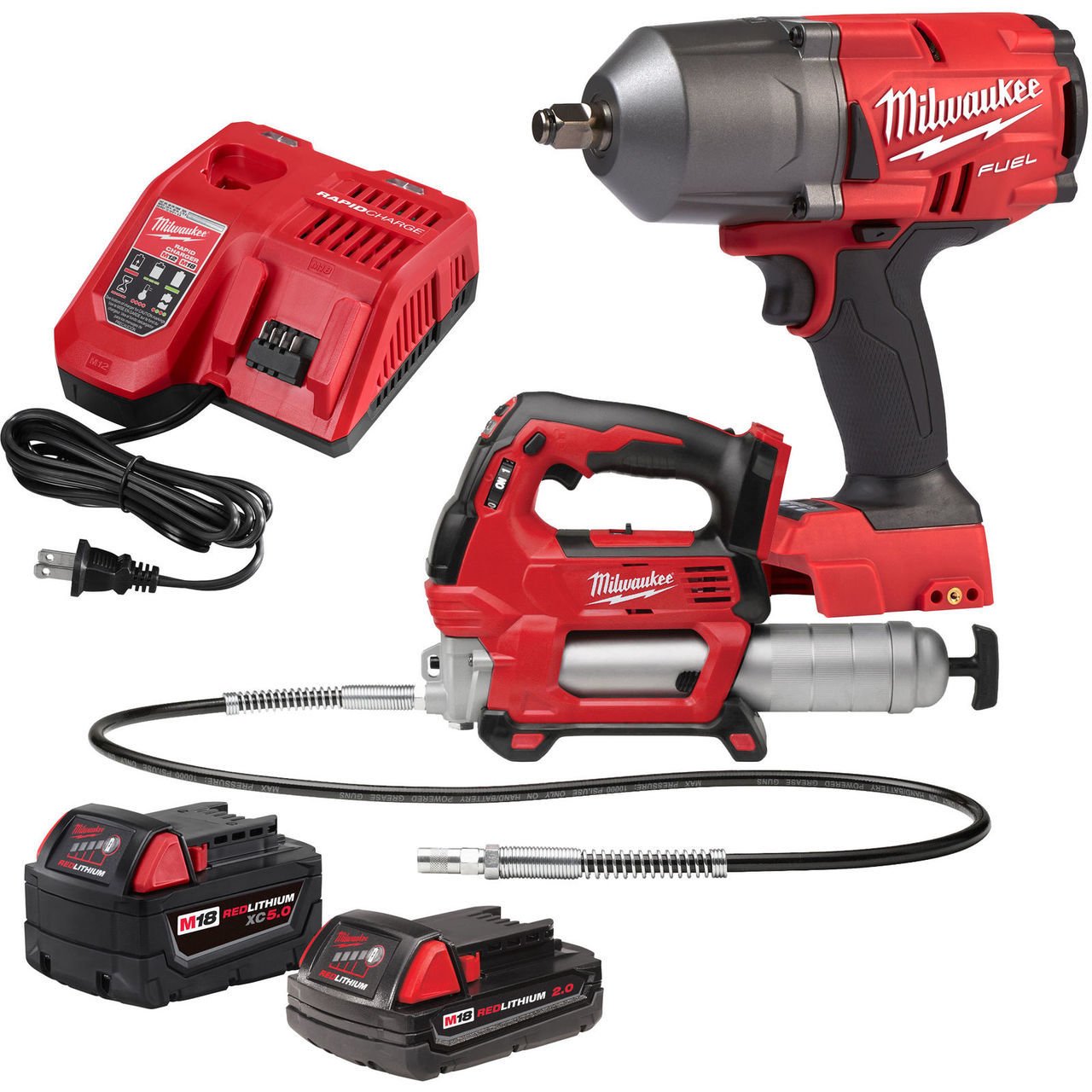 Milwaukee M18 Fuel 1/2" High-Torque Impact w/Free Grease Gu, Chrome (2767-22GG)