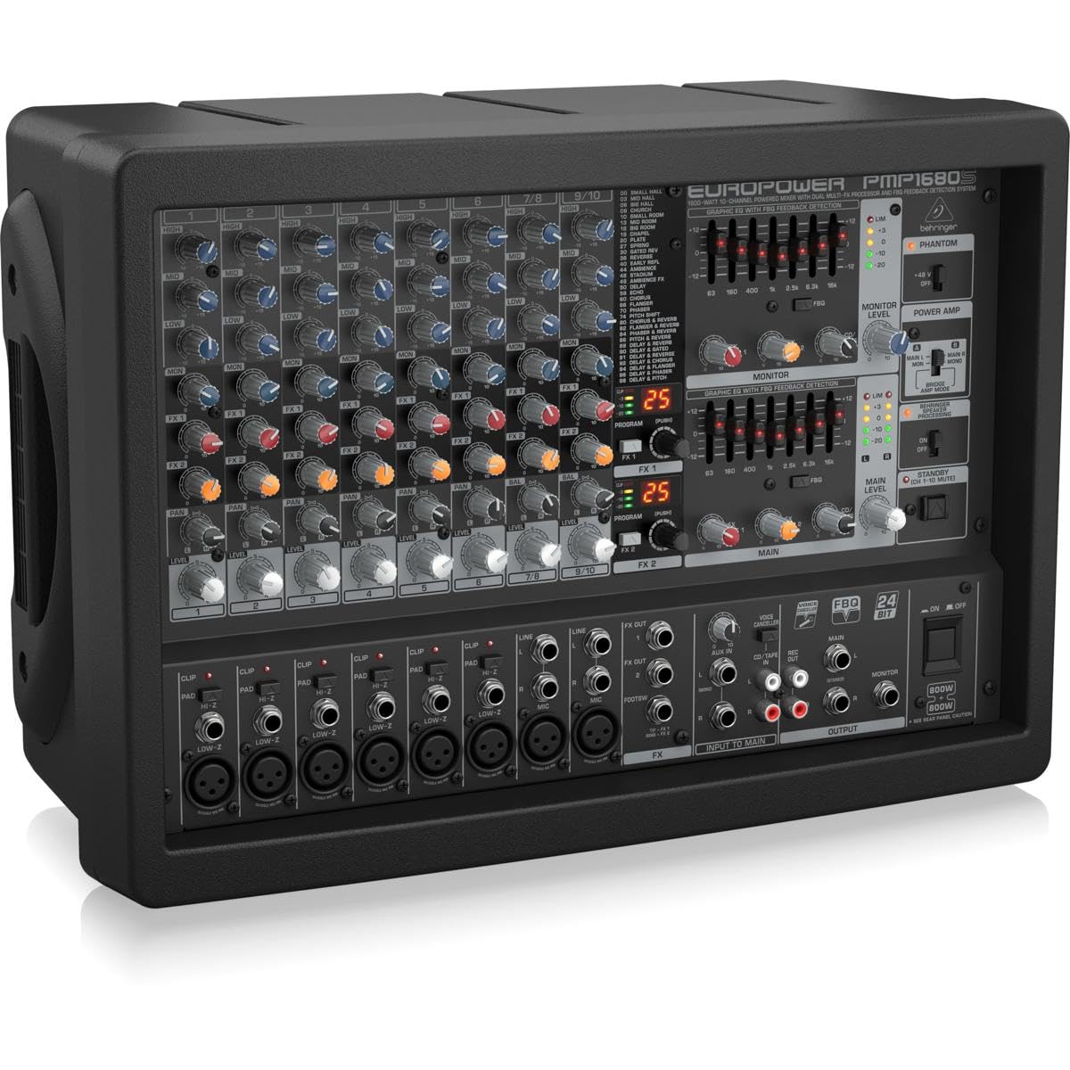 Behringer Europower PMP1680S 10-channel 1600W Powered Mixer