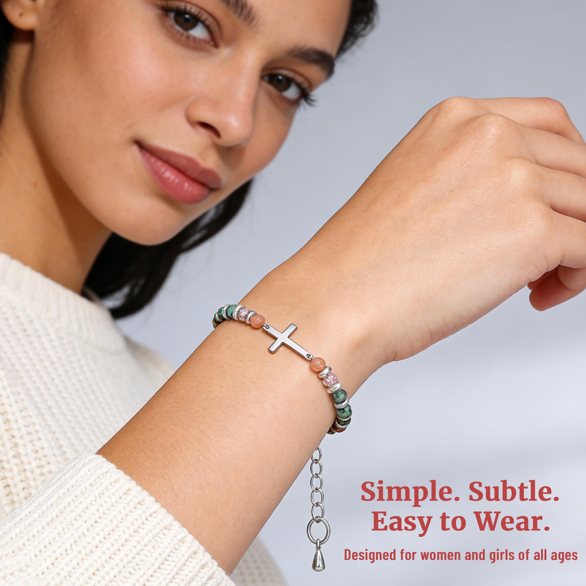Friendship Cross Bracelet for Women, Meaningful Christian Jewelry Gift for Best Friend, BFF or Sister, Adjustable Inspirational Bracelet for Birthday, Christmas & Everyday Gifting (Best Friend)