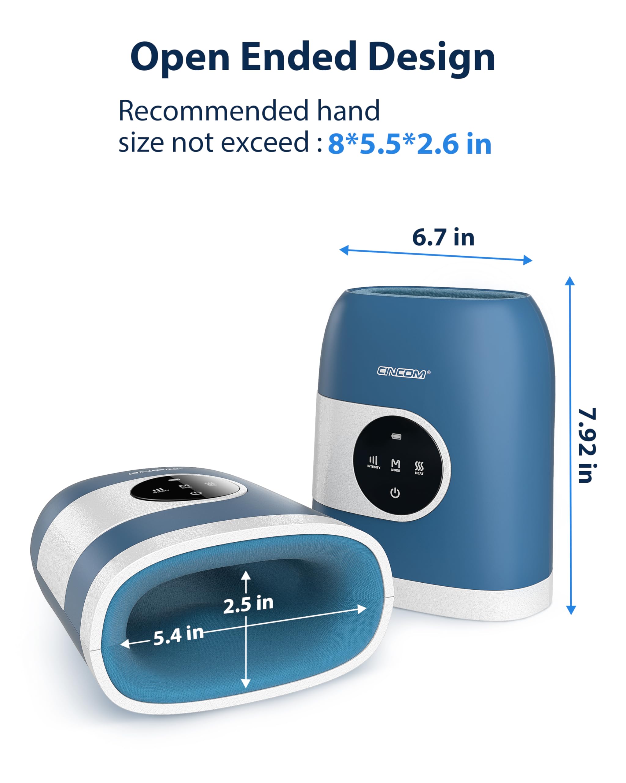 CINCOM Upgraded Hand Massager, Cordless Hand Massager with Heat and Compression for Arthritis, Carpal Tunnel and Stiff Joints, Fathers Mothers Day Gifts - FSA HSA Eligible