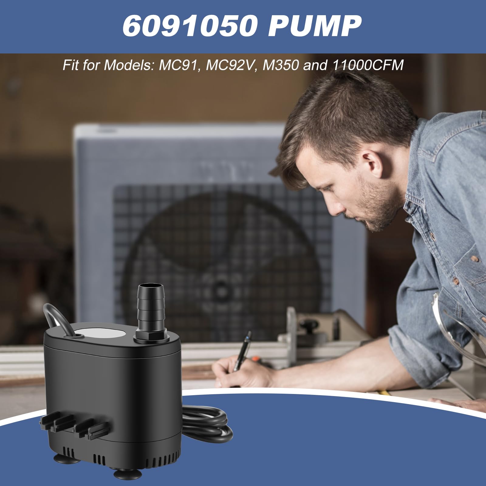 6091050 Evaporative Cooler Pump Fit for Models: MC91, MC92V, M350 and 11000CFM
