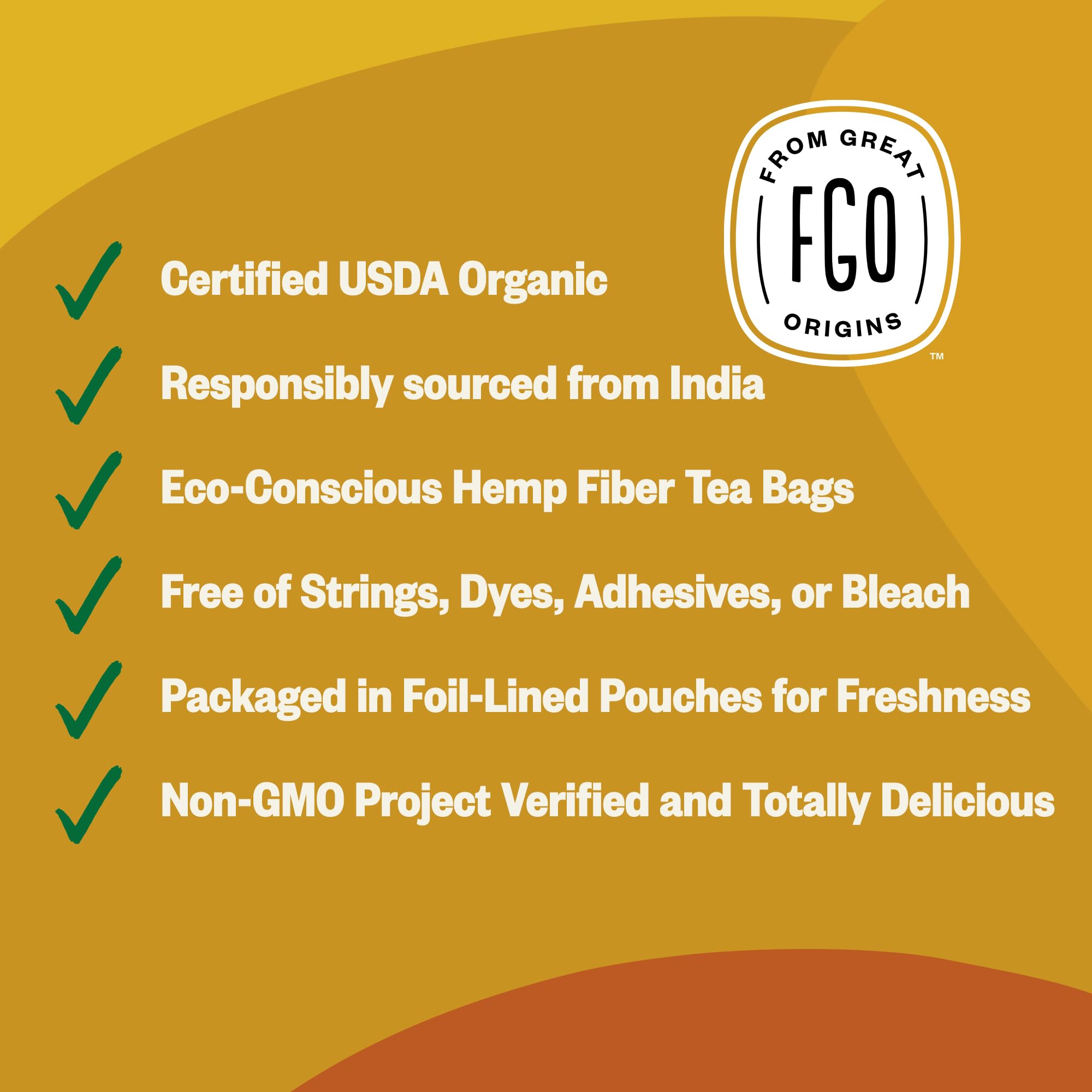 FGO Organic Turmeric Ginger Tea, Eco-Conscious Tea Bags, 100 Count, Packaging May Vary (Pack of 1)