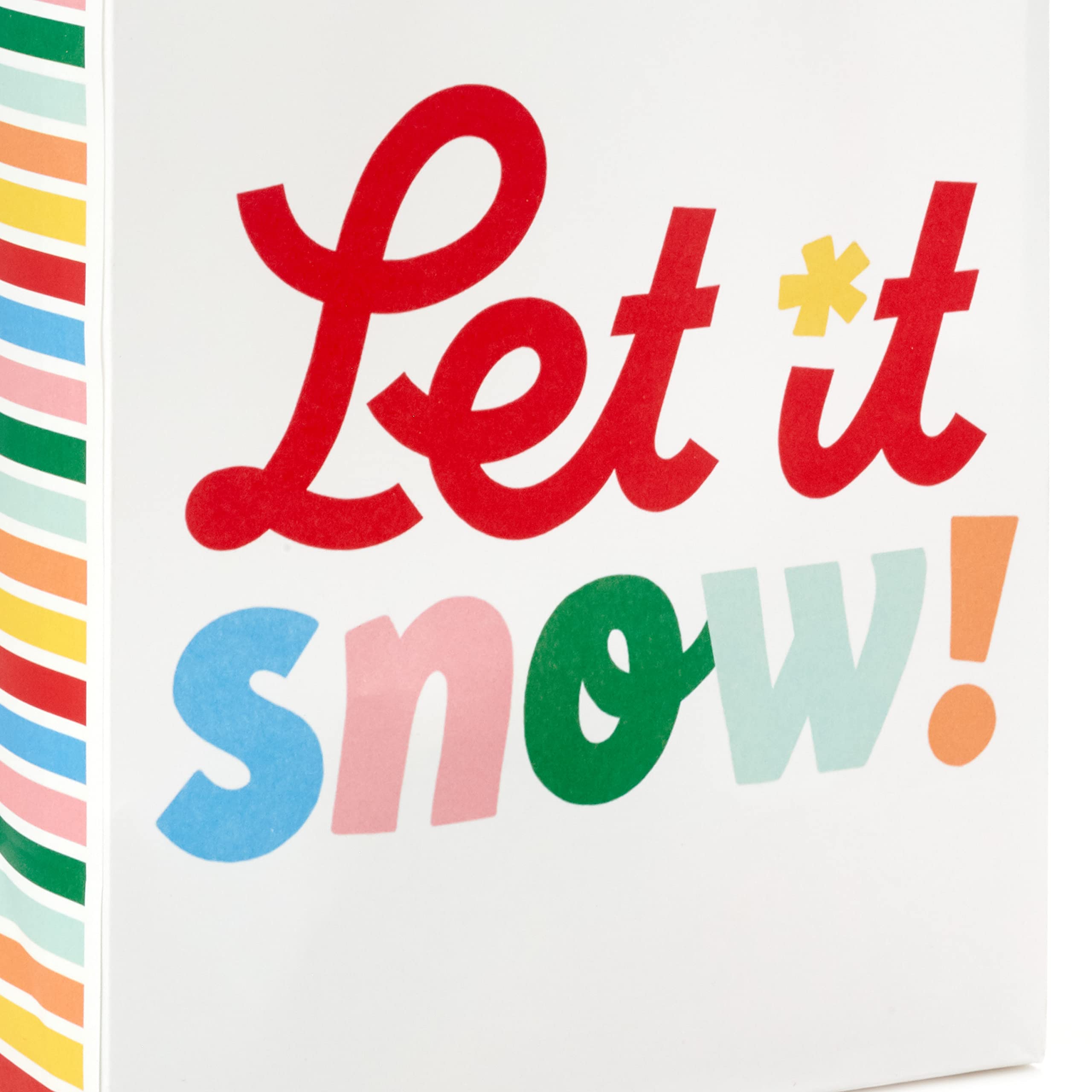 Hallmark Christmas Gift Bag Assortment (8 Bags: 2 Small 5", 3 Medium 8", 3 Large 11") Pink, Mint Green, Red, Blue, Yellow, "Merry Everything," "Let It Snow," "Happy Bright," Penguins, Snowmen, Santa