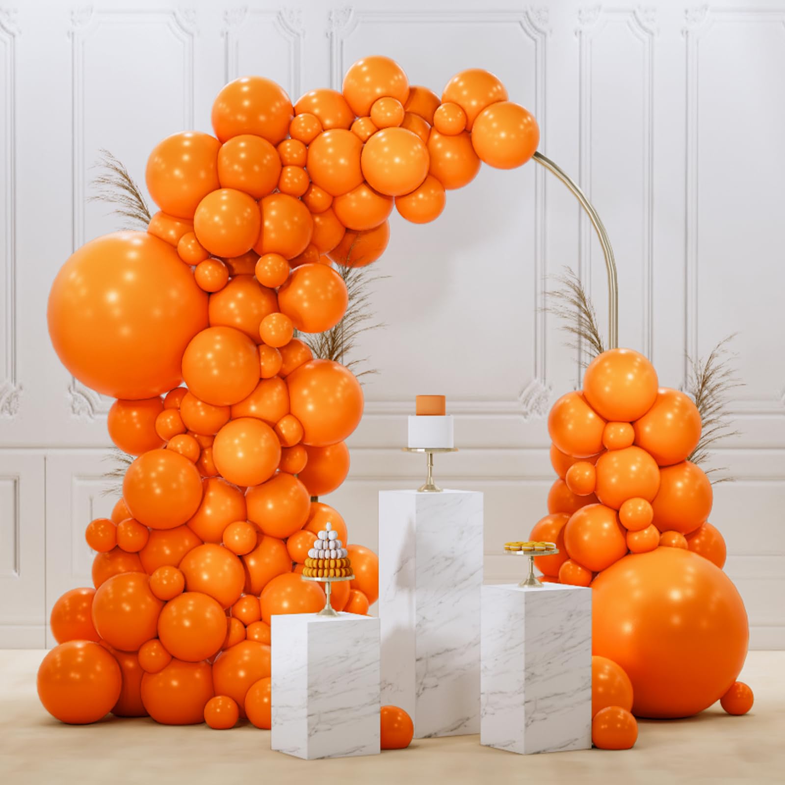 PartyWoo Balloons 90 pcs Different Sizes of 18 12 10 5 Inch Orange Fall Balloon Arch Kit Garland for Thanksgiving Halloween Little Cutie Baby Shower Birthday Party Decorations Orange-Y9