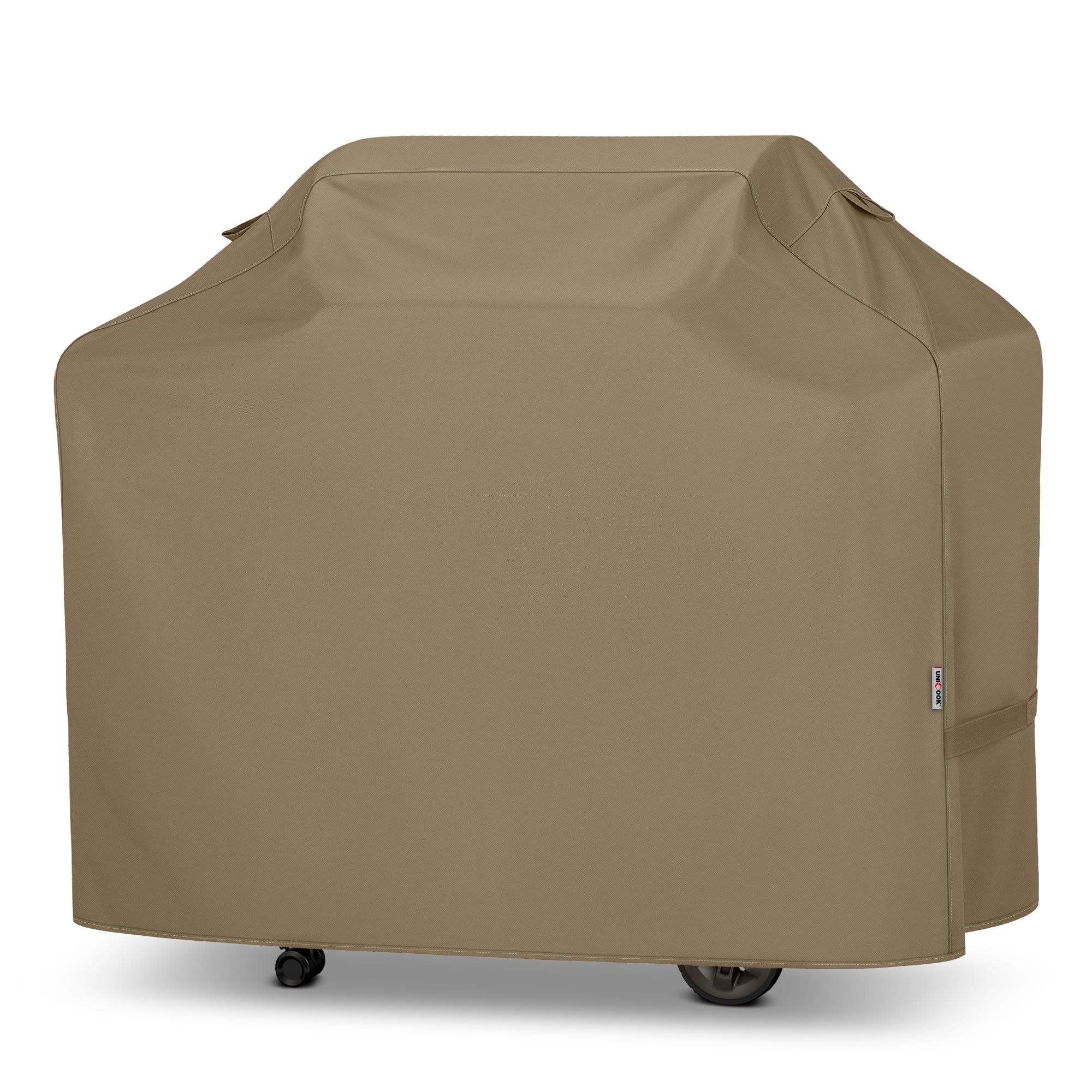 Unicook 55 Inch Grill Cover, Outdoor Heavy Duty Waterproof BBQ Cover for Weber Charbroil Nexgrill Charcoal/Gas Grills, Fade Resistant Material with Sealed Seam, All-Season Protection, Neutral Taupe