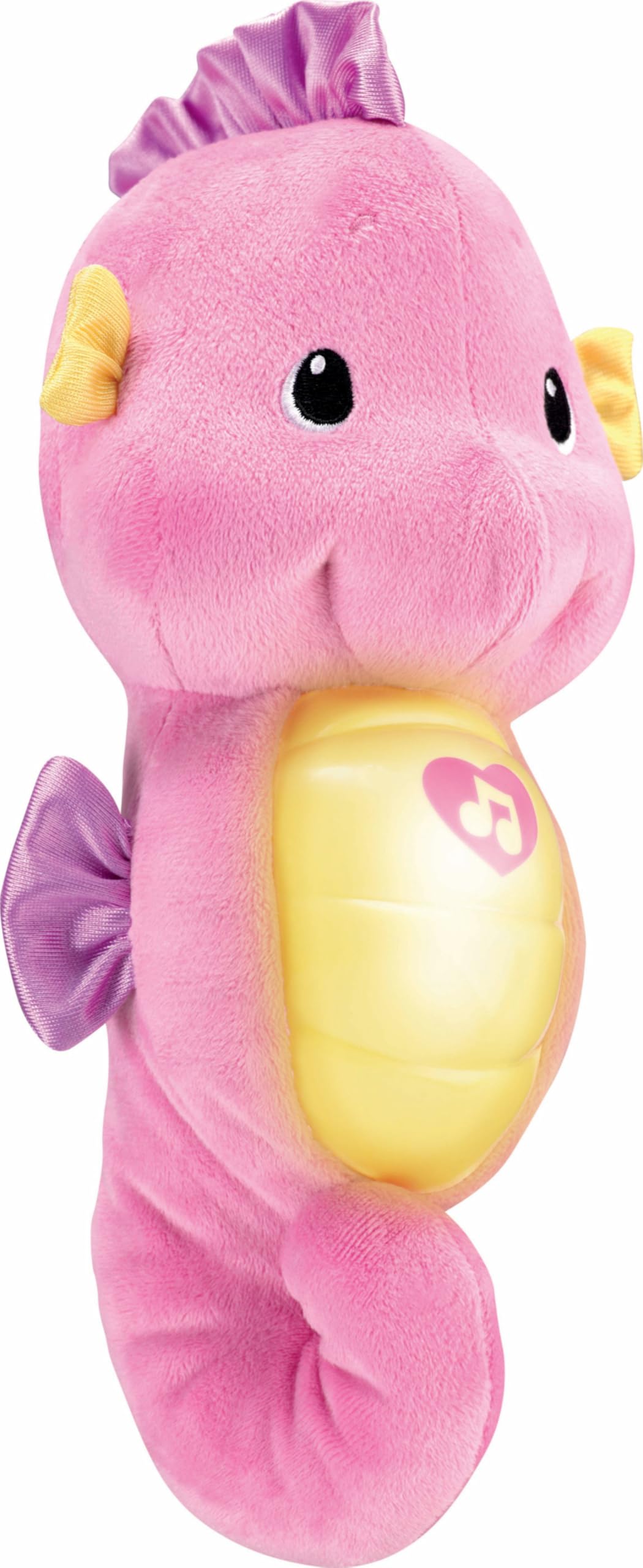 Fisher-Price Musical Baby Toy, Soothe & Glow Seahorse, Pink Plush Sound Machine with Lights & Volume Control for Newborns