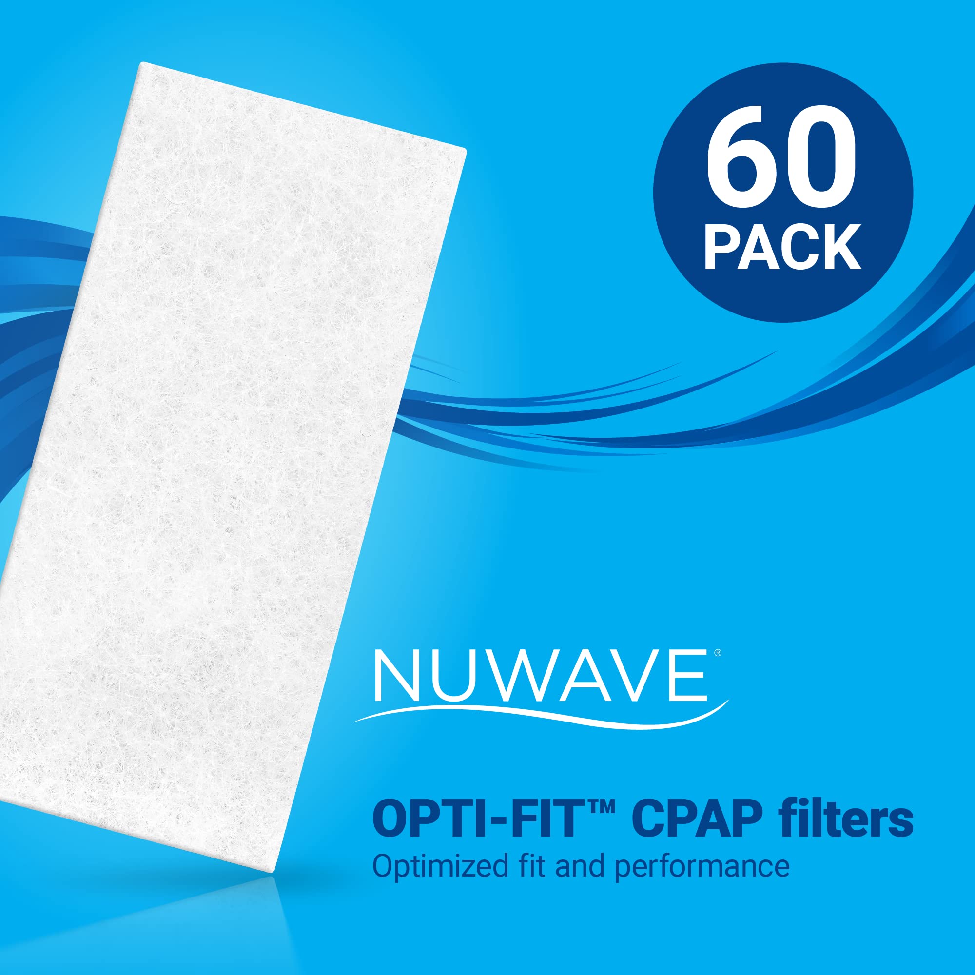 NUWAVE Replacement Filter for ResMed AirSense 11, CPAP Filter Replacement, CPAP Supplies, ResMed Filters, Works with ResMed AirSense 11, Part Number AIR 11 Pollen Filter 39300-60 Per Pack