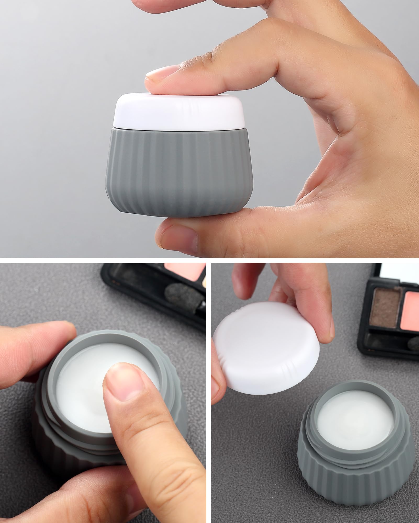 Mrsdry Travel Bottles for Toiletries 8 Pack, Tsa Approved Travel Size Toiletries 3 oz, Travel Containers for Toiletries, with Clear Bag, Leak Proof Silicone Squeezable Travel Essentials Creams Jars