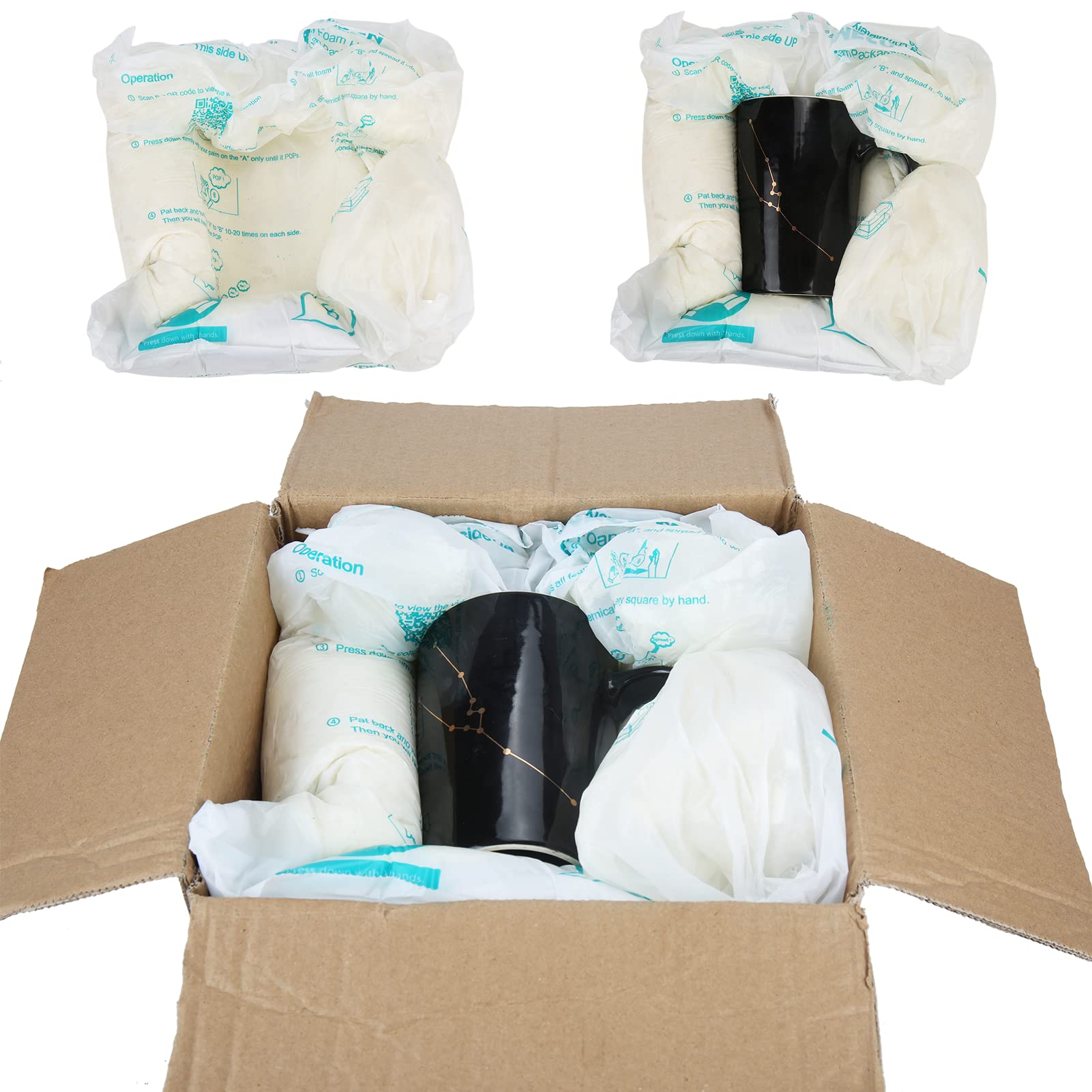 Foam Bag For Shipping, Pack of 8 Handy Foam Room Temperature Expanding Foam Packaging Bags, Instant Pack Quick Expanding Packaging Filler - Packing and Shipping Solution