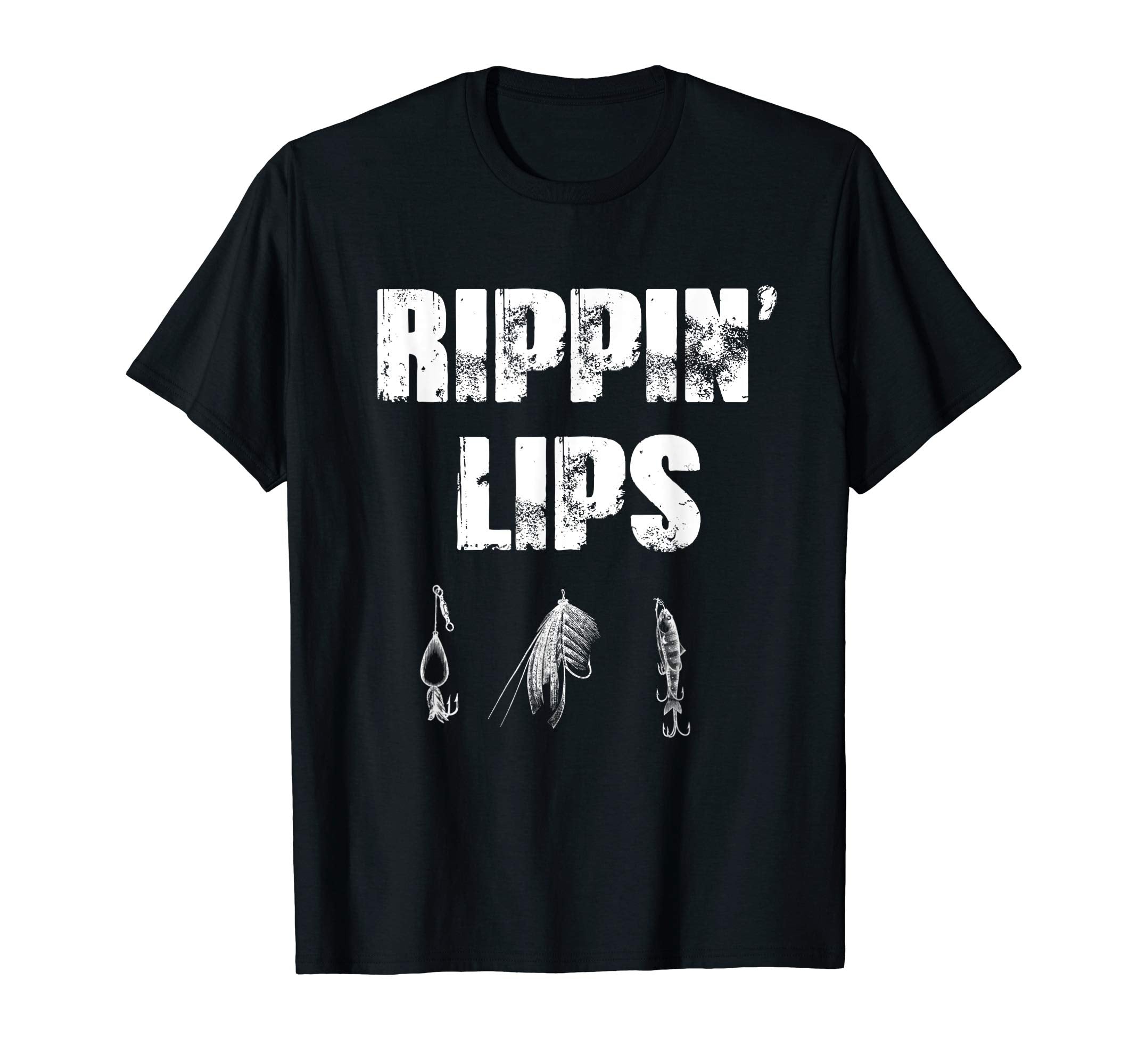 Rippin Lips Funny Fishing Mens Gift T-Shirt