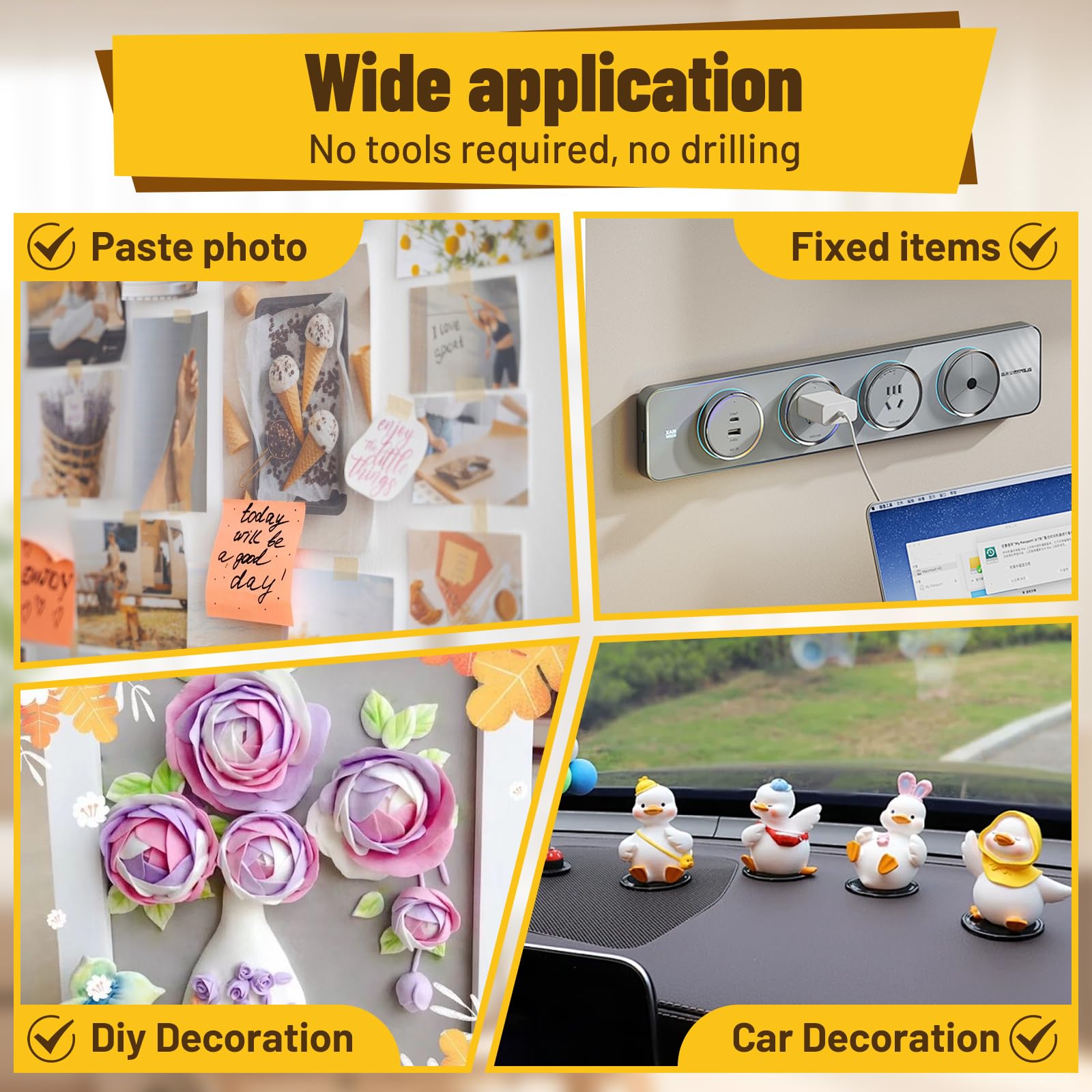 PHIXBEAR 180 Pcs Removable Mounting Putty, Strong Double Sided Glue Adhesive Dots Clear Museum Sticky Tack for Action Figures Wall Hanging No Residue, 3/8"