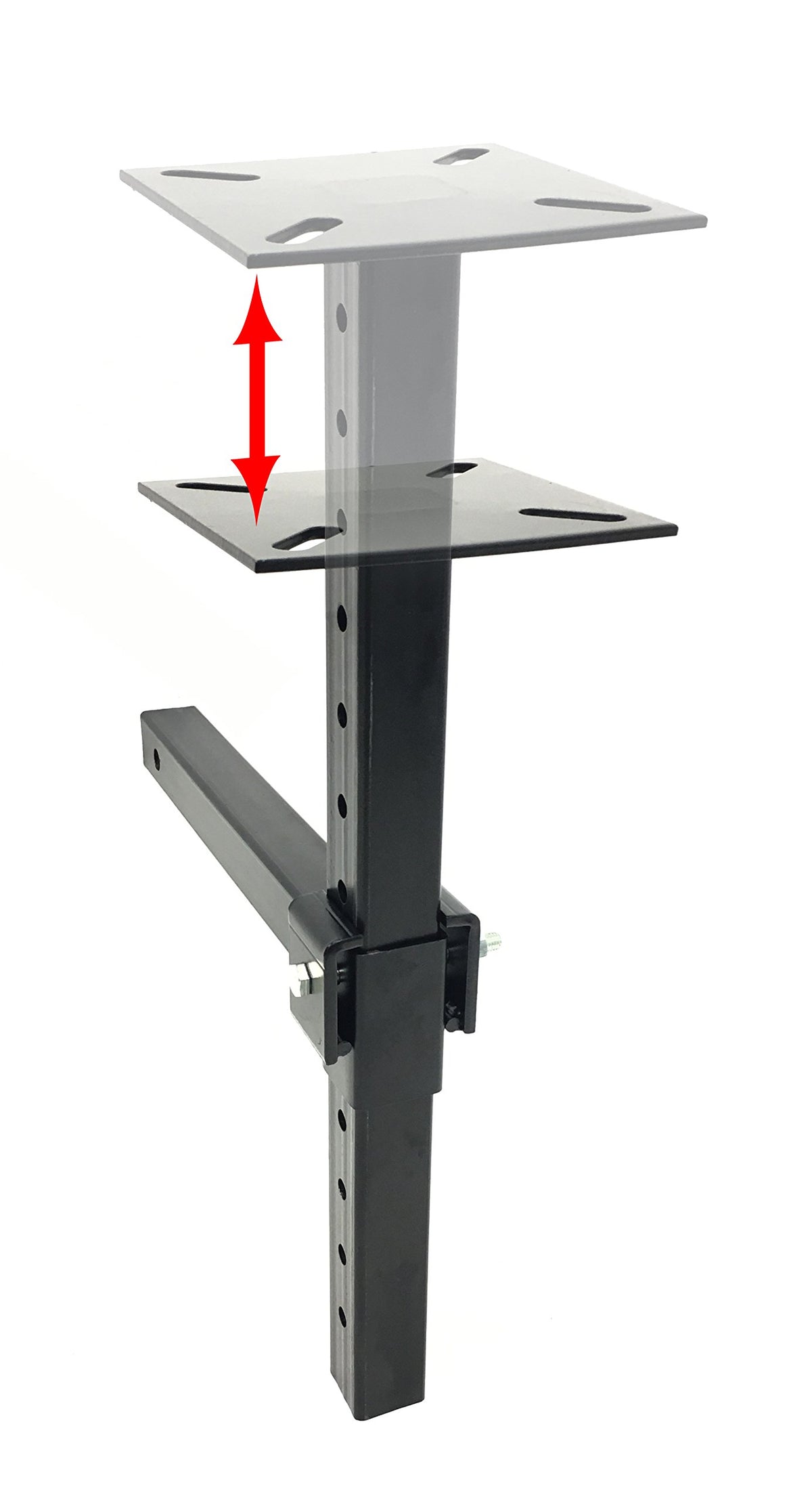 MaxxHaul 80356 Hitch Mount Vise Plate Holder With Adjustable Height - Fits 2 inch x 2 inch Receiver With Standard Mounting Vise Plate