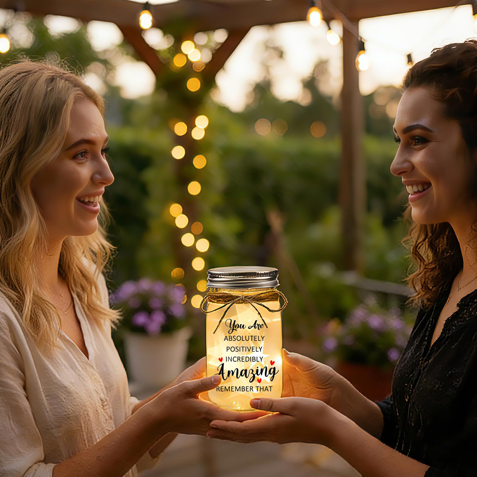 Spegiffu Thank You Gifts for Women Mason Jar - You Are Amazing Gifts for Women Best Friend Birthday Christmas Mother's Day Coworker Leaving Boss Lady Teacher Retirement Gift for Woman Appreciation