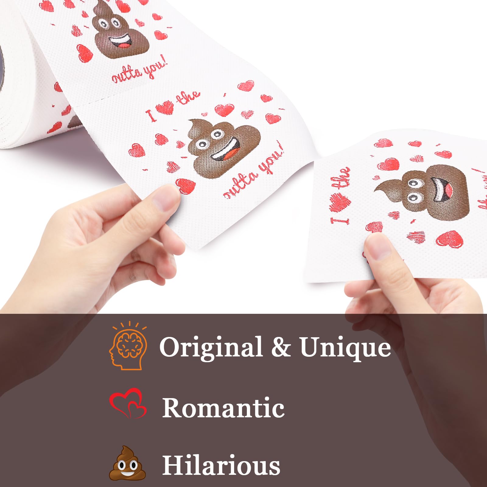 Valentines Day Gifts for Him Her, Romantic Novelty Gifts Toilet Paper, Funny Gag Gifts for Adults Men Women Boyfriend Girlfriend, Valentines Day Decor/Decorationsfor Party Supplies Valentine's Day