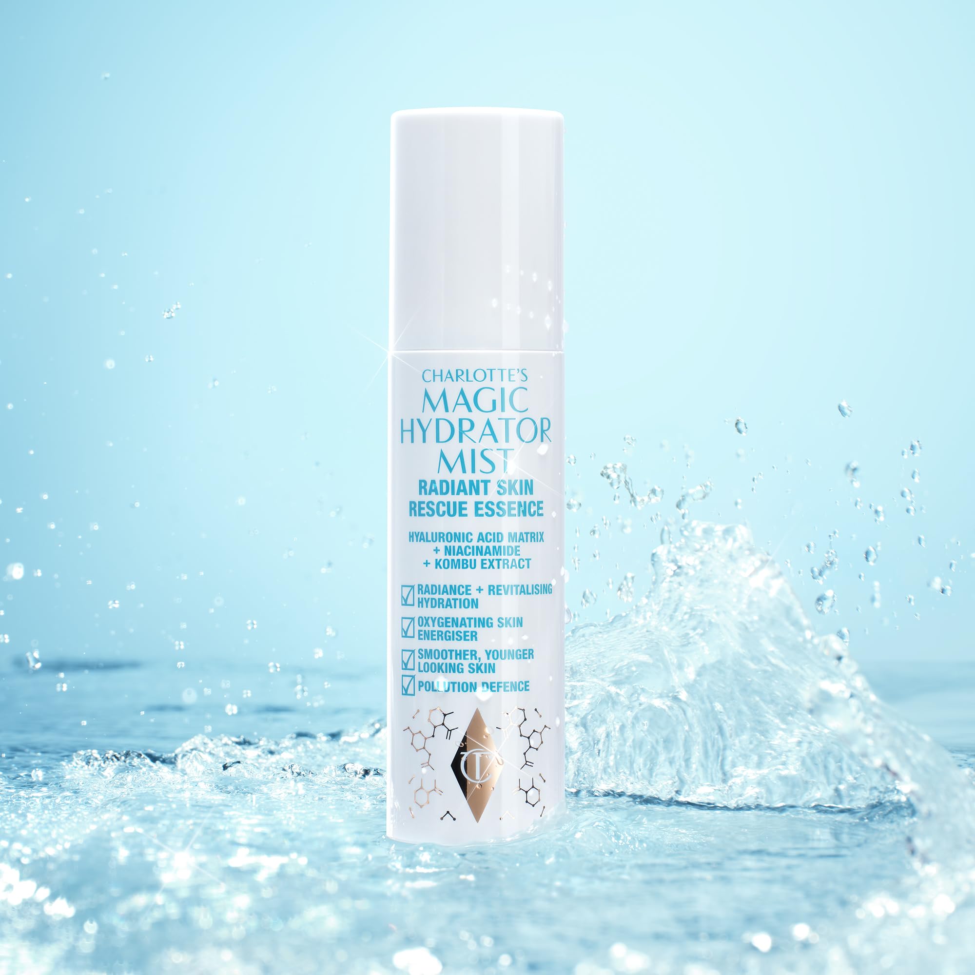 Charlotte Tilbury Magic Hydrator Face Mist - Hydrating Facial Spray for an Instant, Dewy Glow - Helps Absorb Other Skincare Products, Revitalizes Complexion & Leaves Skin Visibly Radiant