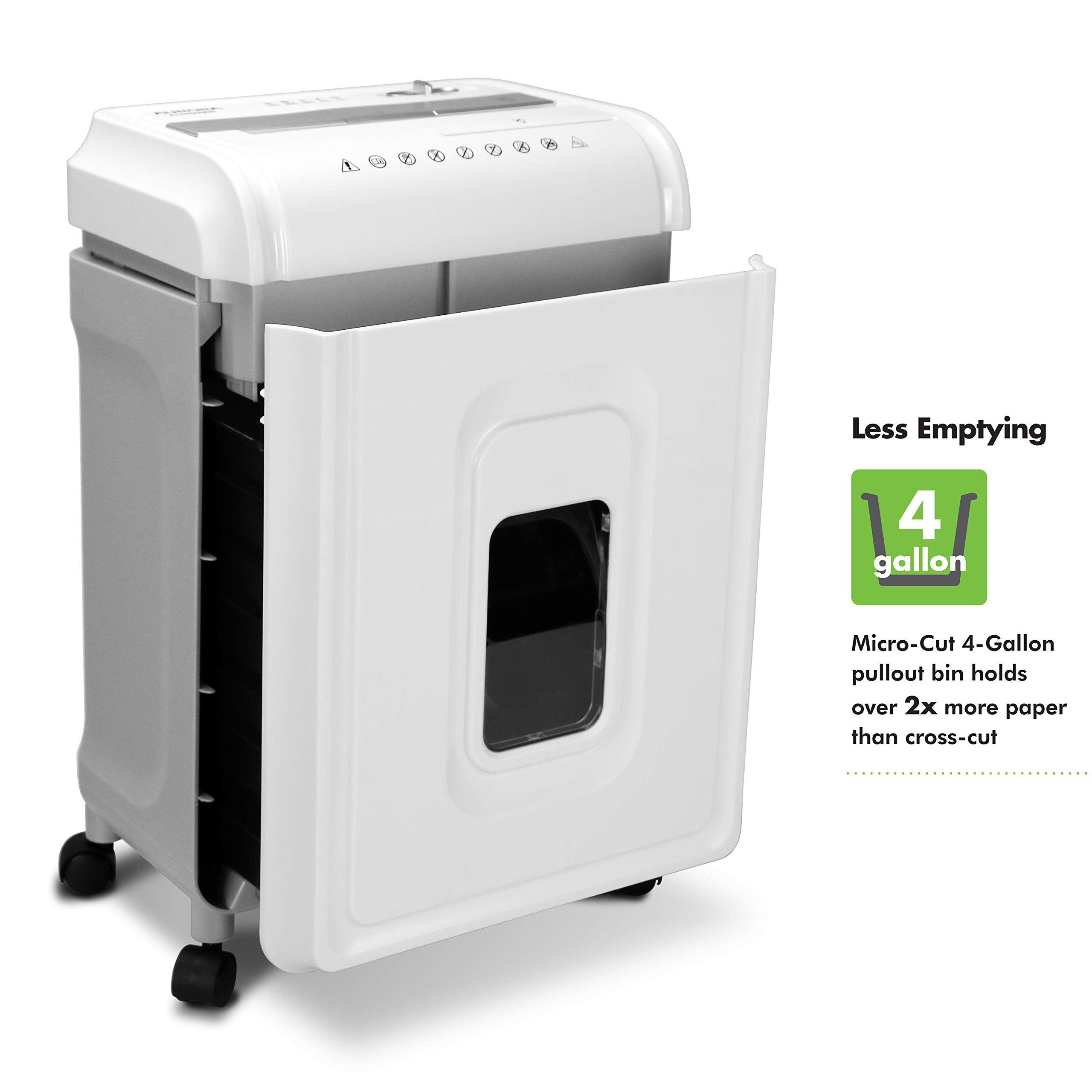 Aurora High-Security 8-Sheet Micro-Cut Paper, CD/DVD and Credit Card Shredder, White/Gray