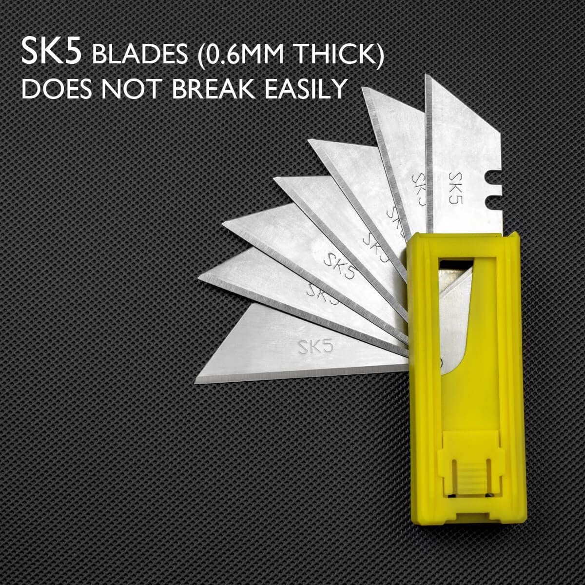 Utility Knife Blades/Box Cutter Blades/Replacement Blades/Razor BladesThicken SK5 Steel Standard Size 40-Pack & Dispenser