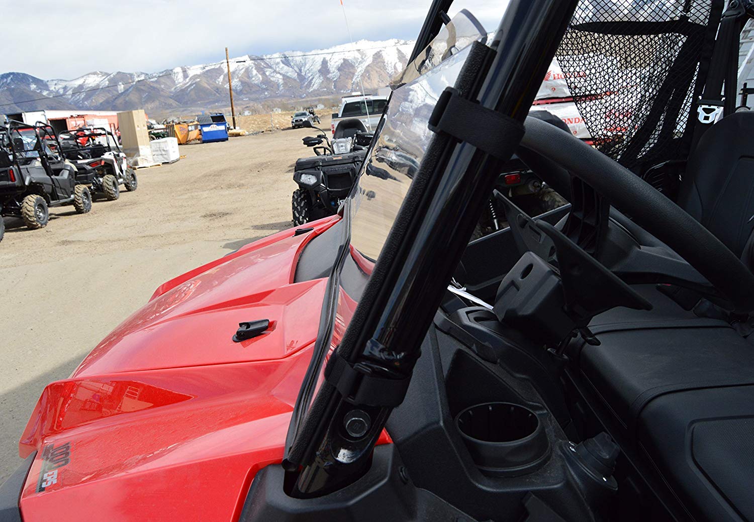 Honda Pioneer 1000 / 1000-5 Half Windshield by Clearly Tough | SCRATCH RESISTANT | Easy on and off | Premium Lexan MR10 poly w/ Hard Coat | Proudly Made in America!