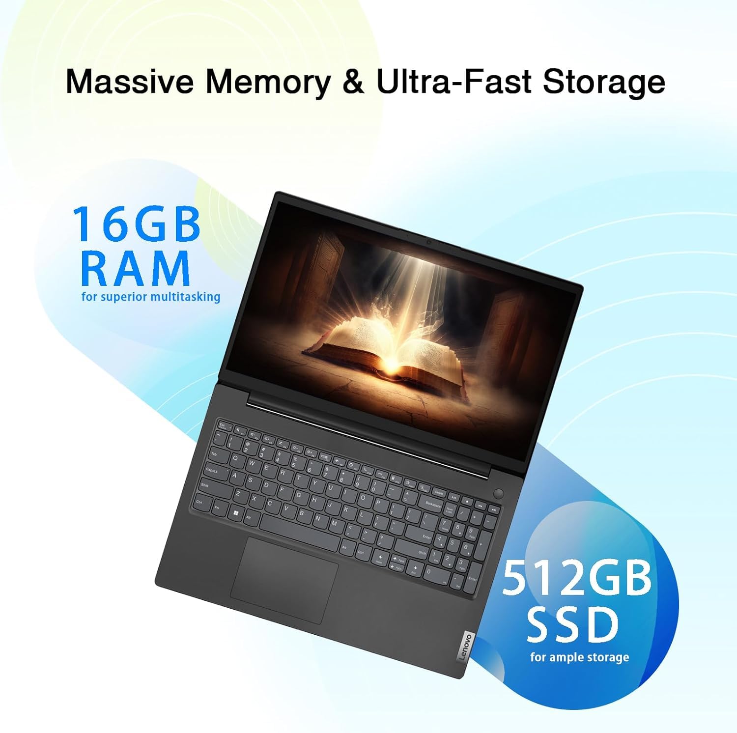 Lenovo V15 Business Laptop | 2025/2026 Edition | Intel Pentium 4-Core Series Processor | 15.6 FHD Screen (1920 x 1080) | 16GB RAM | 512GB PCIe SSD | WiFi-6 | Ethernet RJ-45 | Windows 11 Pro