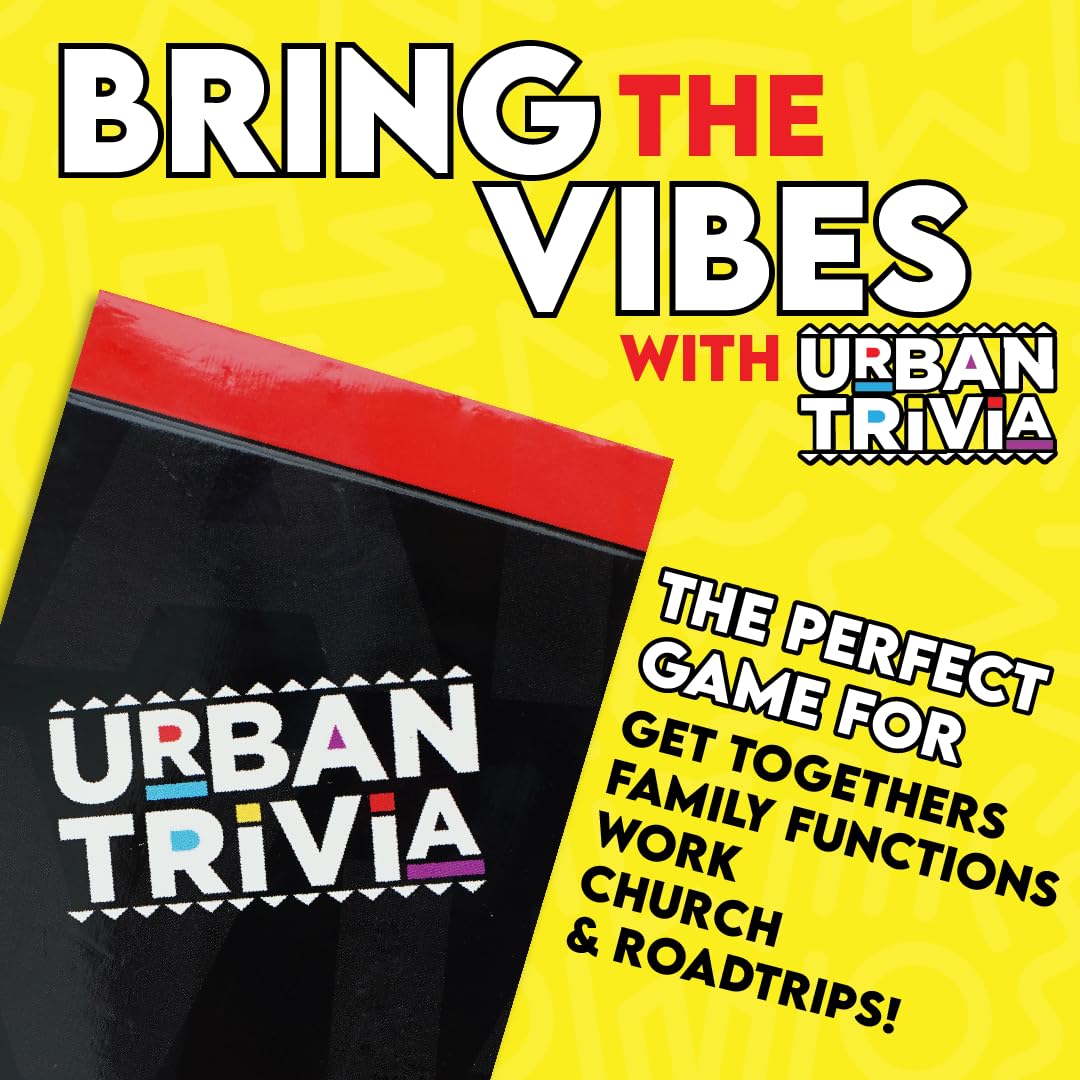 Urban Trivia Game - Black Card Game for The Culture! Fun Trivia on Black TV, Movies, Music, Sports, & Growing Up Black! Great Trivia for Adult Game Nights and Family Gatherings.