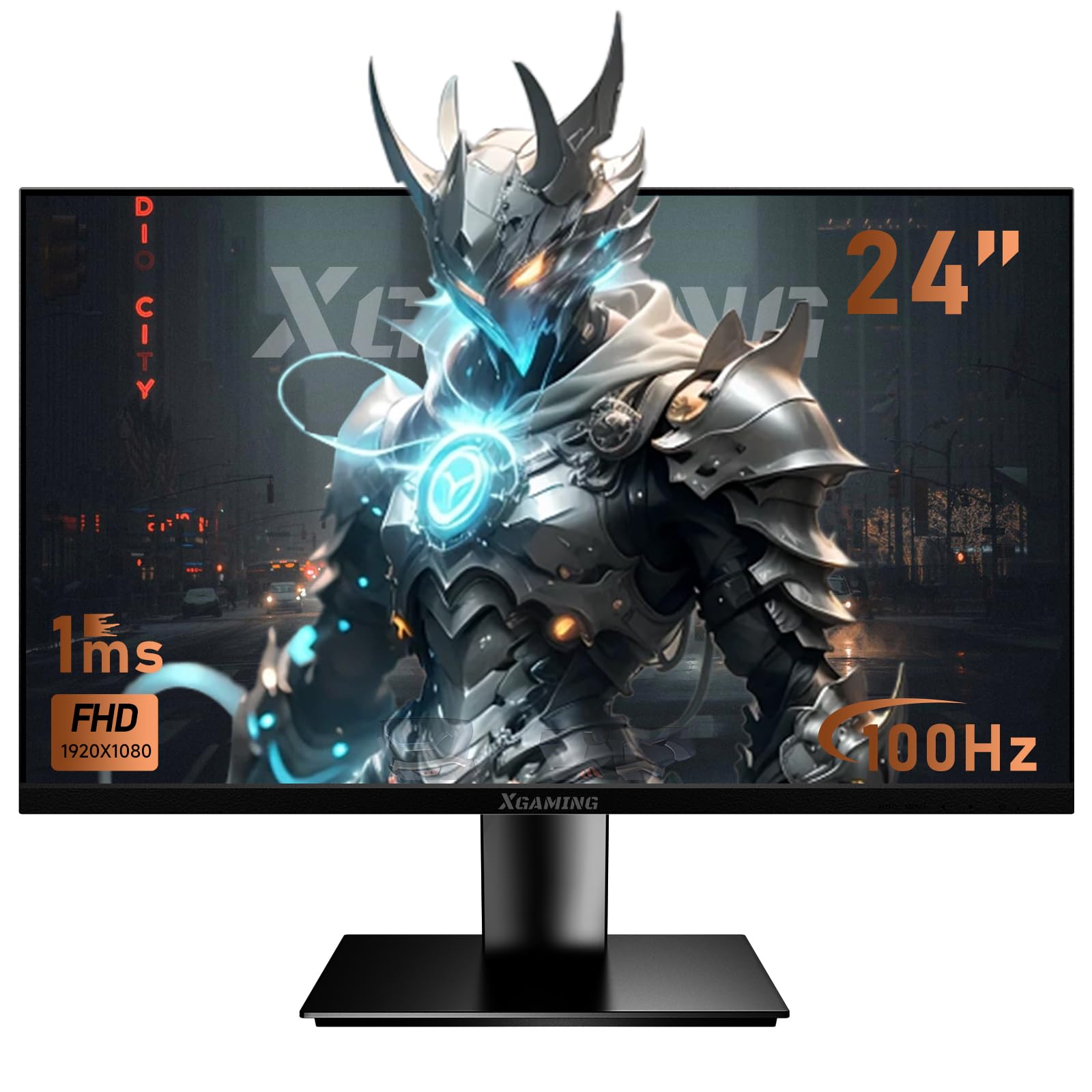 izumuzi 24 Inch Computer Monitor, FHD 1920x1080 Office PC Monitor IPS Display 100Hz, HDMI with Low Blue Light Eye Care, Build-in FreeSync,VESA Compatible, Black