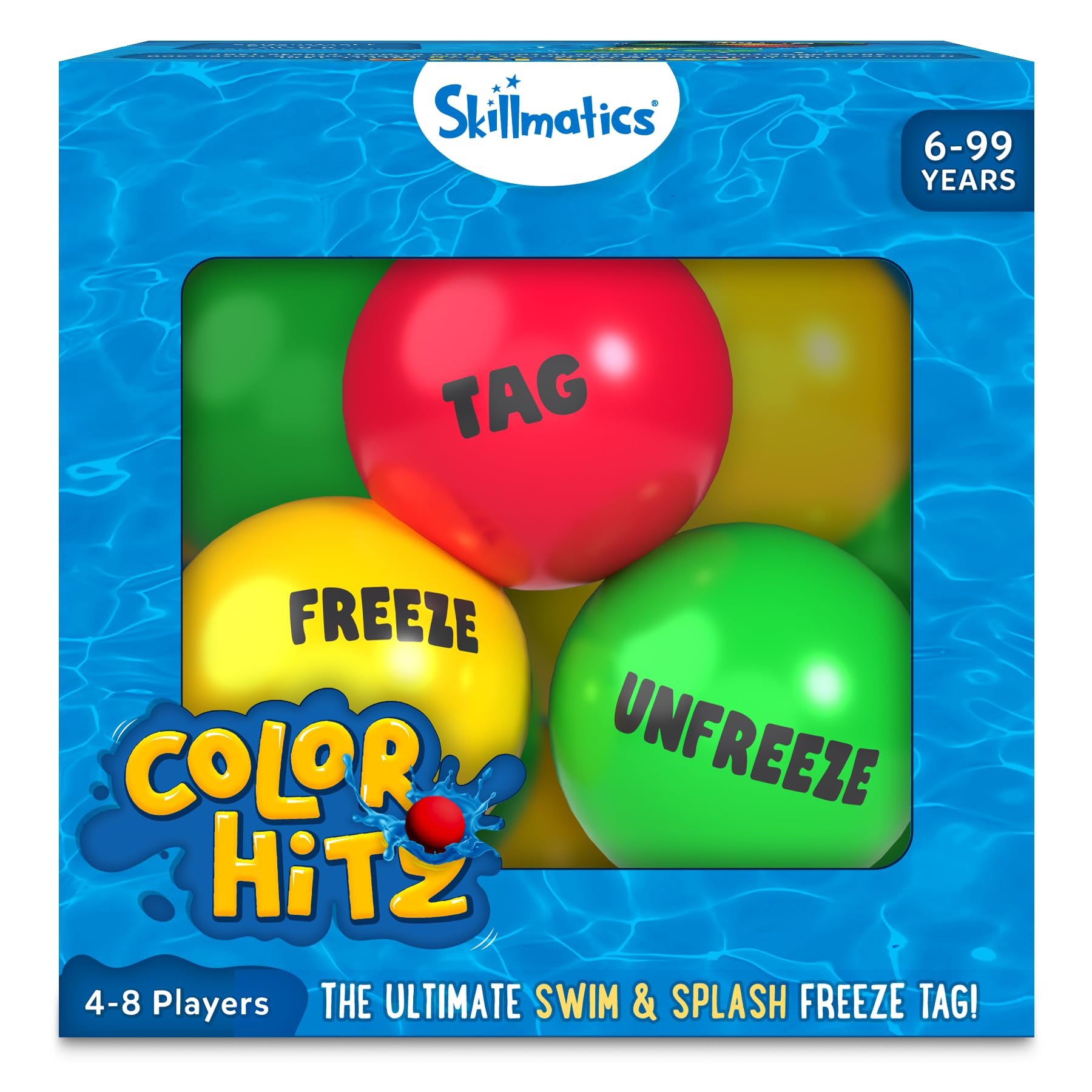 Skillmatics Color Hitz Pool Toys - Swim & Splash Freeze Tag, Perfect for Swimming Pool & Summer Fun for Kids, Gifts for Boys & Girls Ages 6, 7, 8, 9 and Up