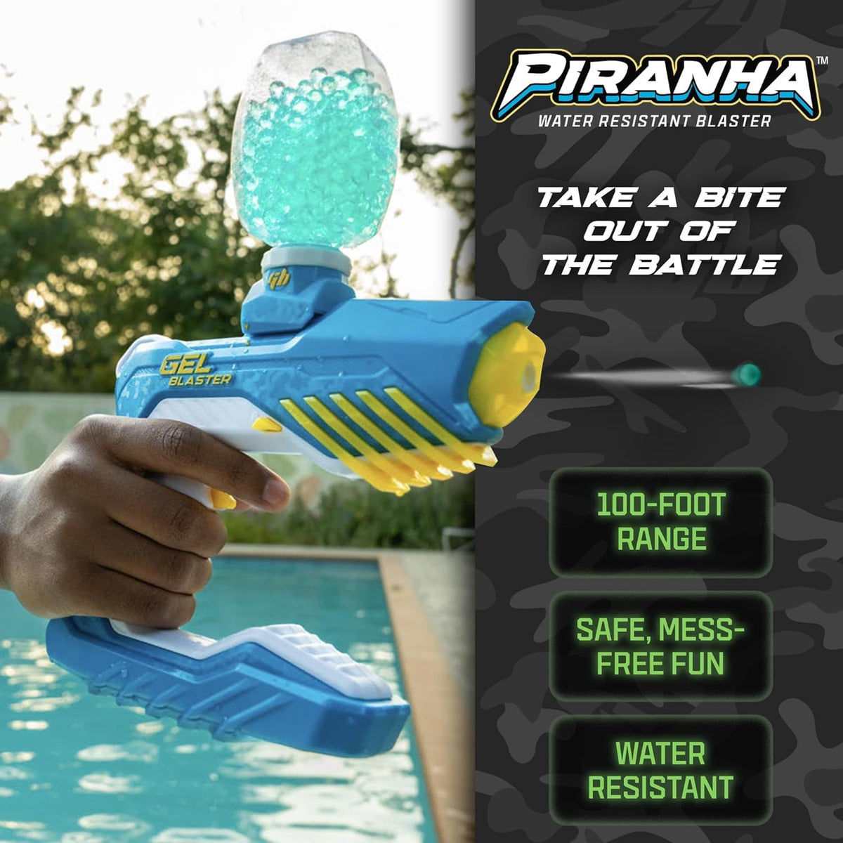 The Original Gel Blaster Piranha - Waterproof Splat Ball Gun Gel Blast
