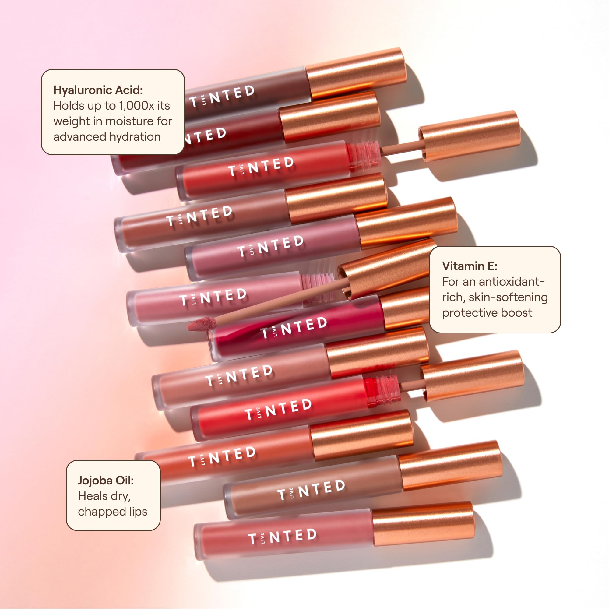 Live Tinted Huelip Liquid Lip Crème - Weightless, Long-Lasting Liquid Lip with Hyaluronic Acid and Jojoba Oil For a Soft, Comfortable, Moisturized Finish - 0.09 fl oz - Dusty Rose