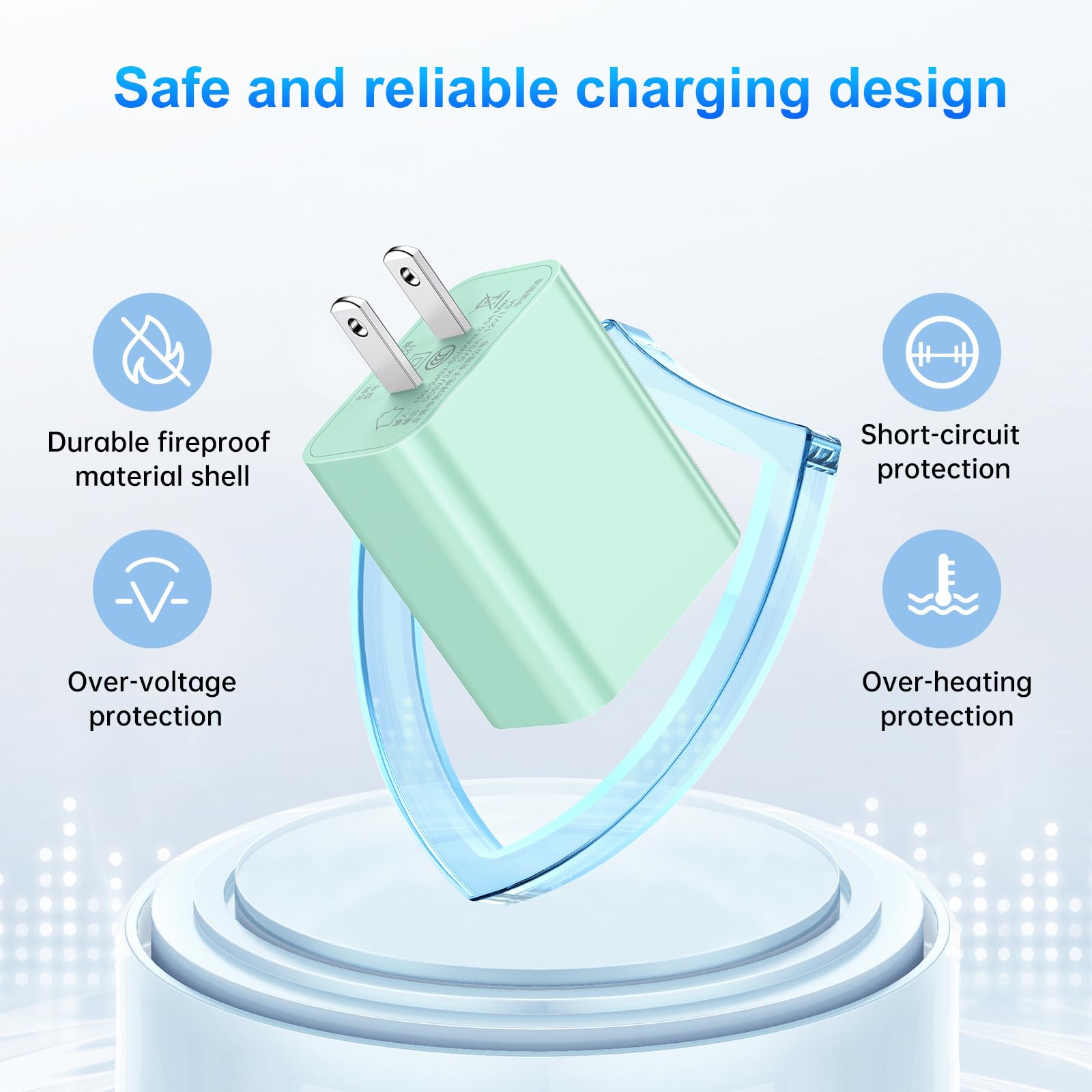 Dayaoncy Compatible with iPhone Charger Fast Charging, 20W USB C Wall Charger with 3Pack 10FT USB C to Lightning Cable, Phone Cable Fast Charging Compatible withi Phone 14/13/12/12 Pro Max/11