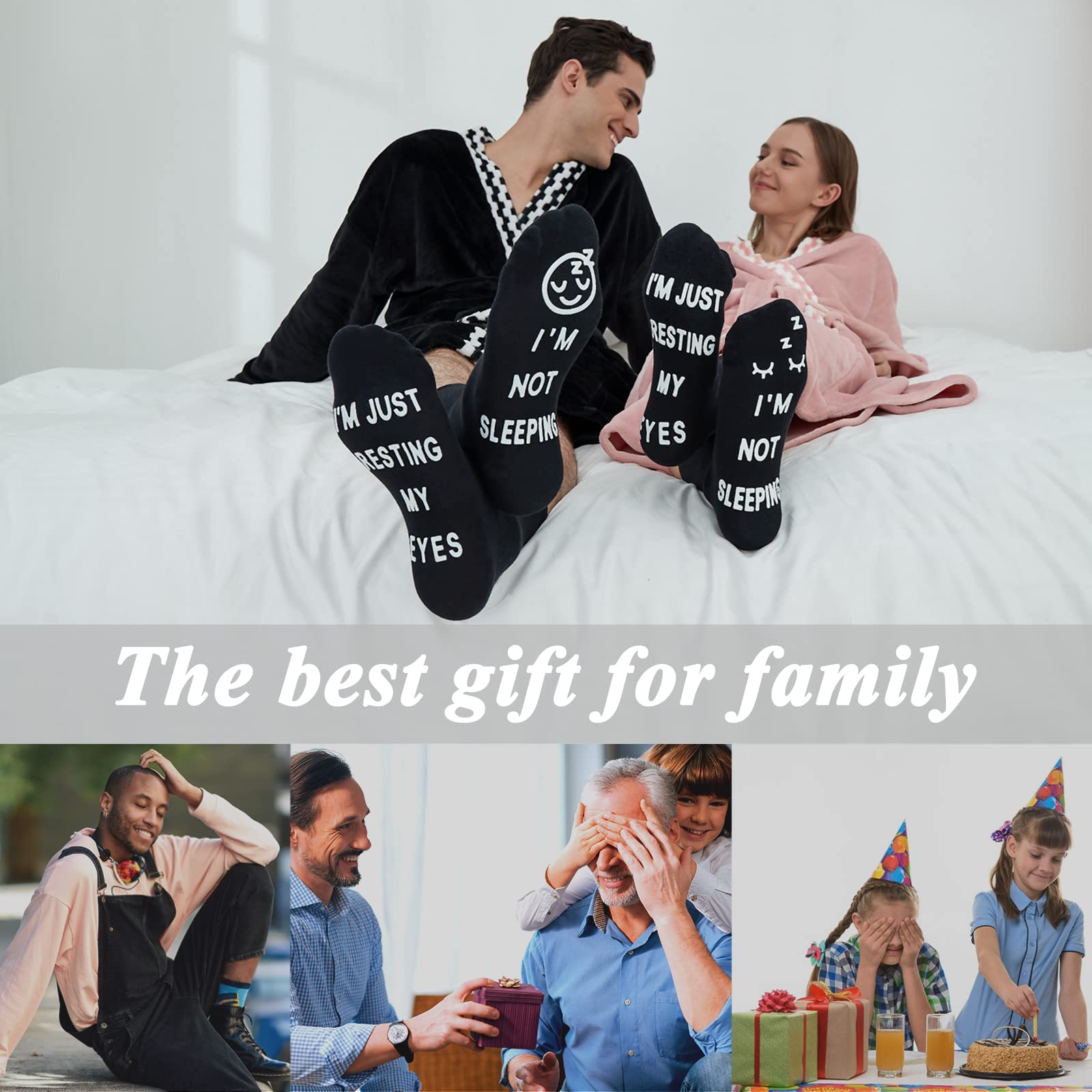 Zicozy Birthday Gifts for Men Stocking Stuffers Christmas Gifts for Men Him Dad Husband Grandpa Mens Funny Socks