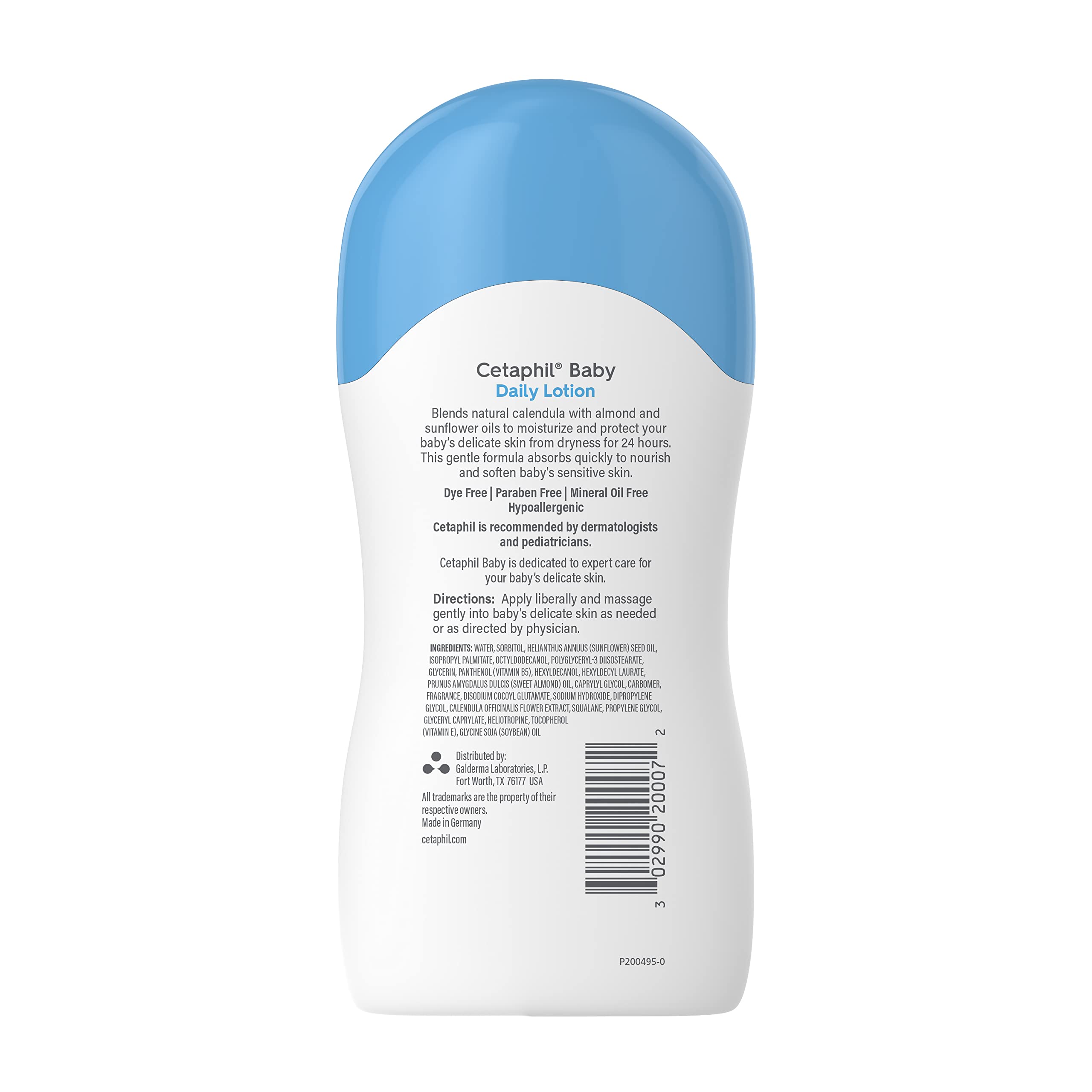 Cetaphil Baby Daily Lotion with Organic Calendula, Hypoallergenic, Sweet Almond & Sunflower Oils,6.7 Fl. Oz (Packaging May Vary)