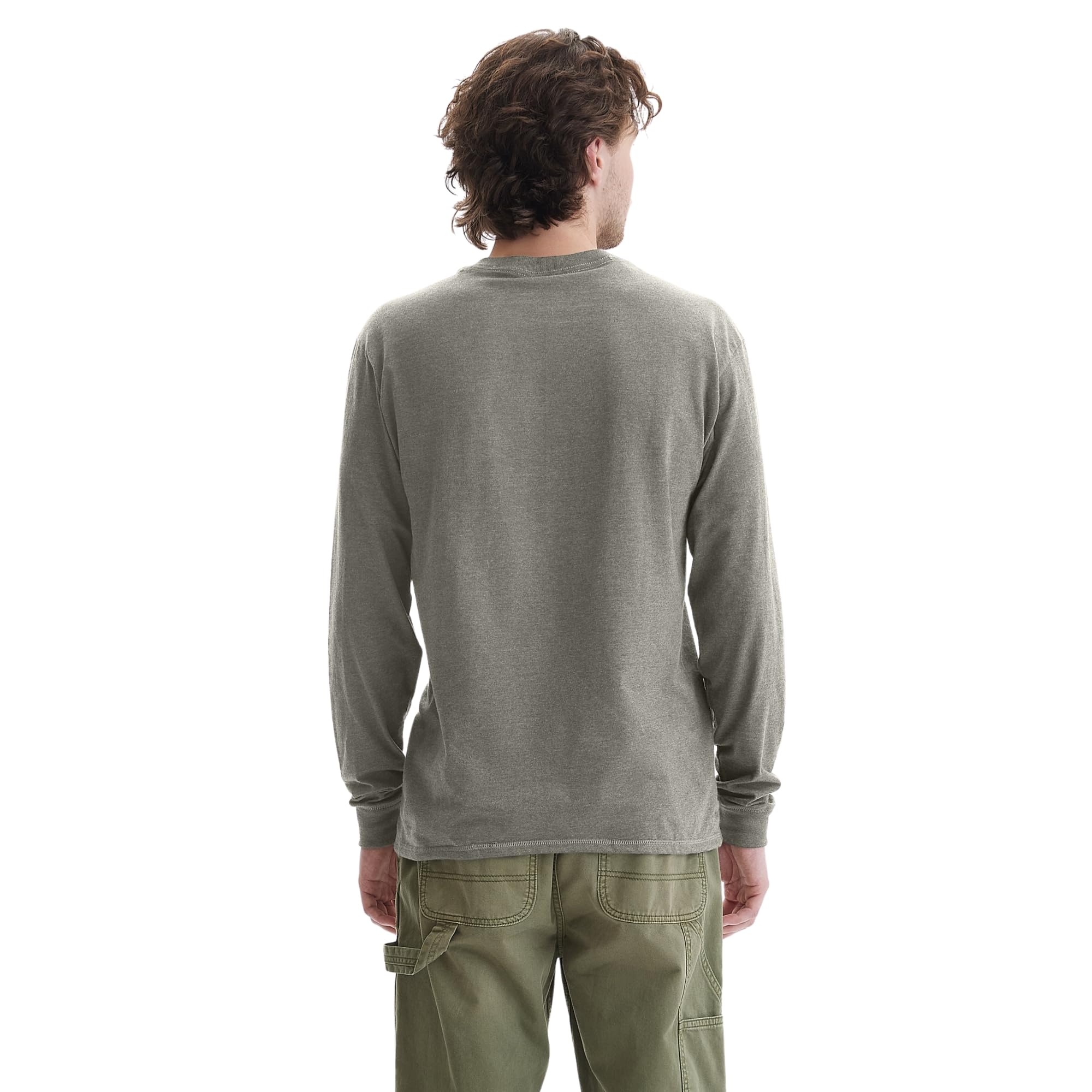 Hanes Men's Beefy Long Sleeve Three-Button Henley