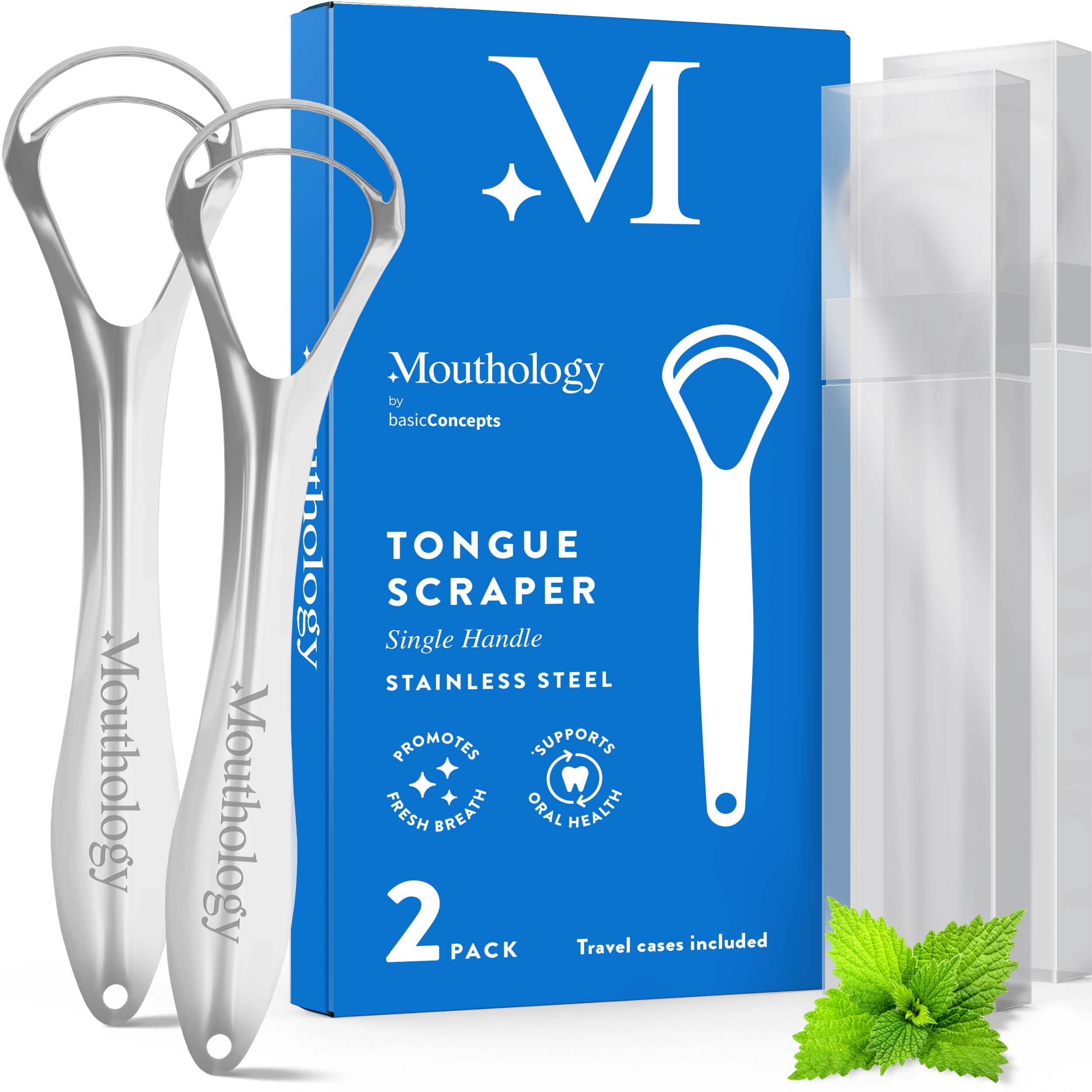 Tongue Scraper For Adults (2 Pack), Reduce Bad Breath, Metal Tongue Scraper, Tongue Cleaner, Tongue Scraper, Stainless Steel Tongue Scraper, Tongue Cleaner for Adults, Tongue Scrubber