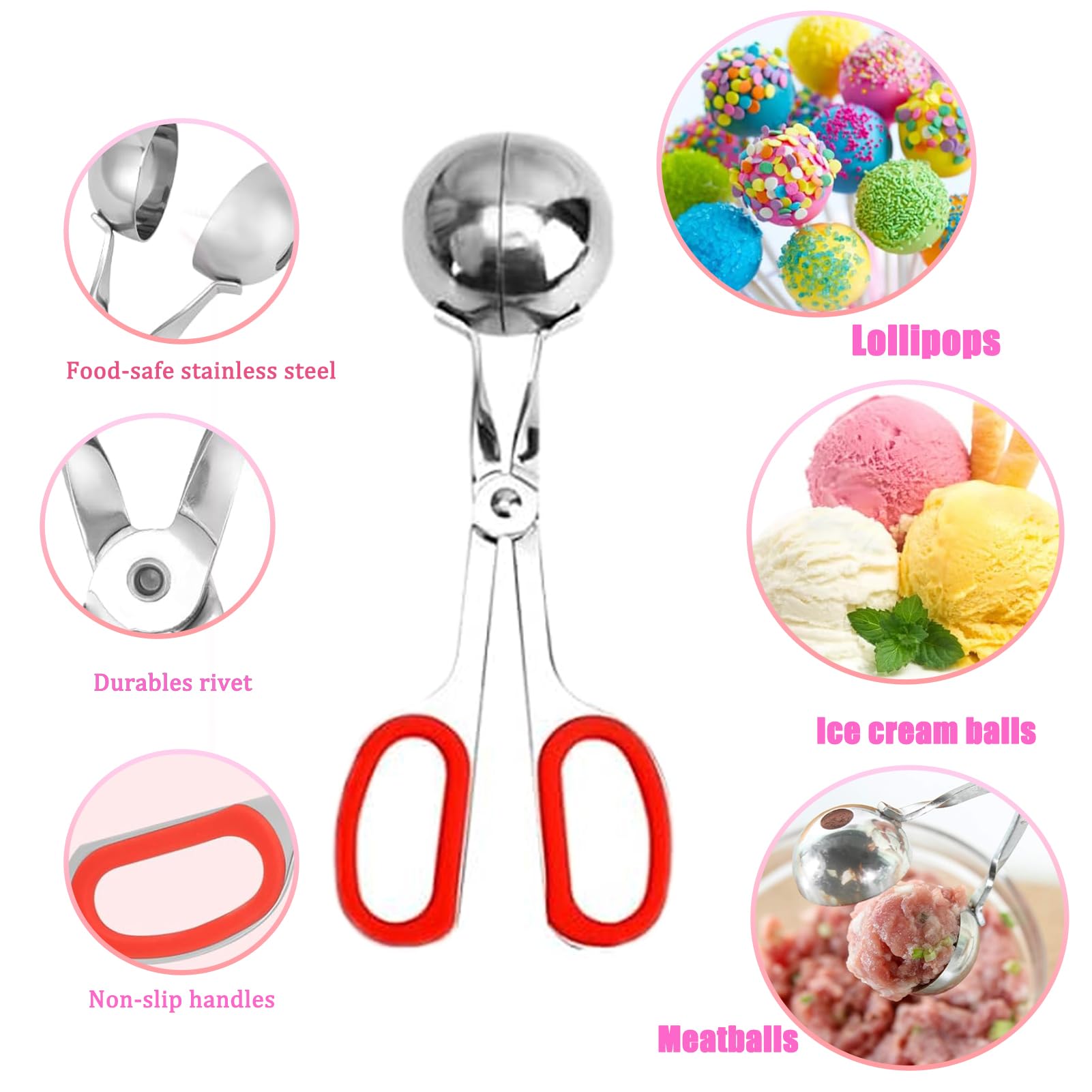 605Pcs Cake Pop Kit,Silicone Lollipop Molds Including Lollipop Sticks,Measuring Cup,Treat Bags,Twist Ties,Decorating Pen,Round Mold,Meat Baller with Handles,Lollipop, Candy,Display Stand Holder