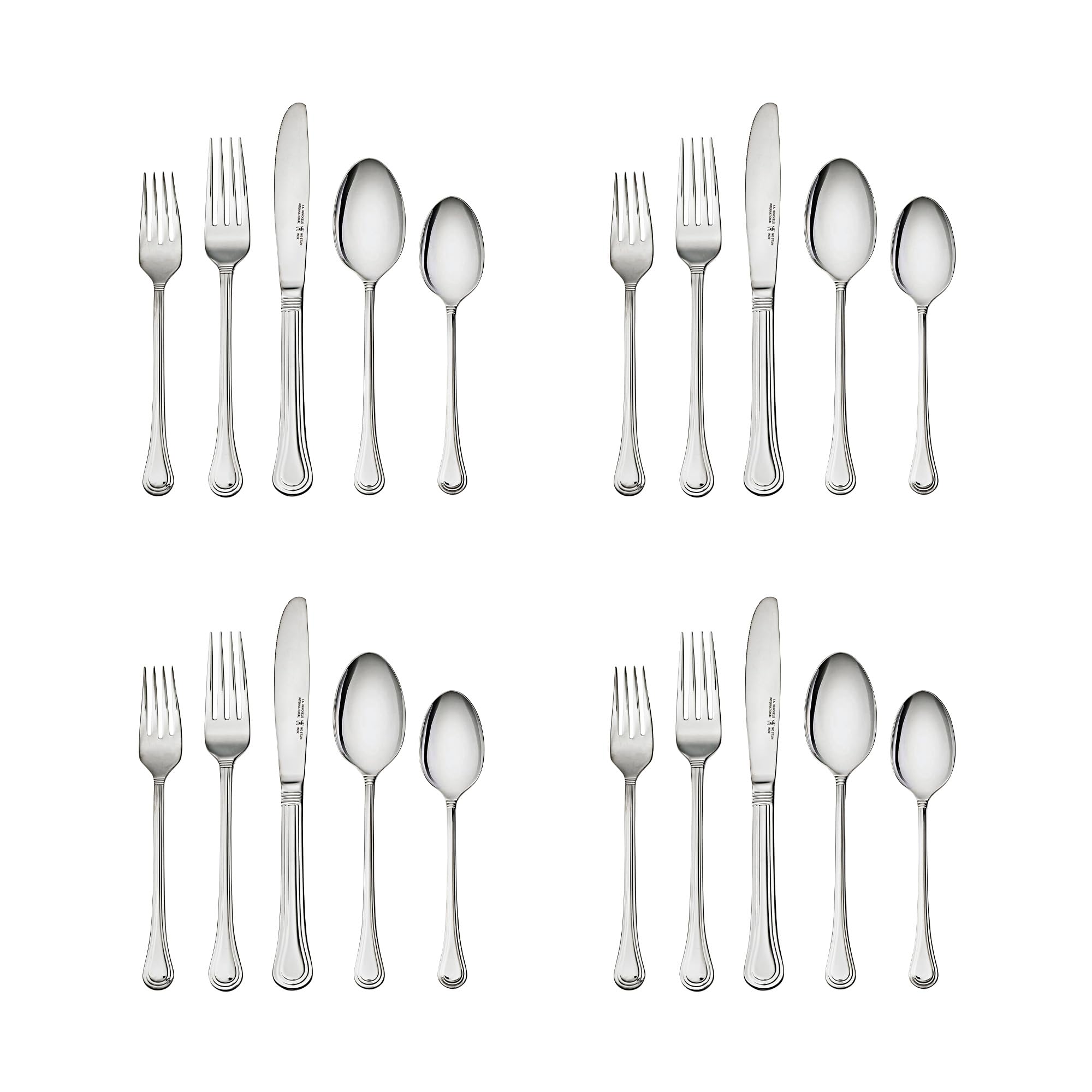 HENCKELS Astley 20-piece Flatware Set, 18/10 Stainless Steel, Silver