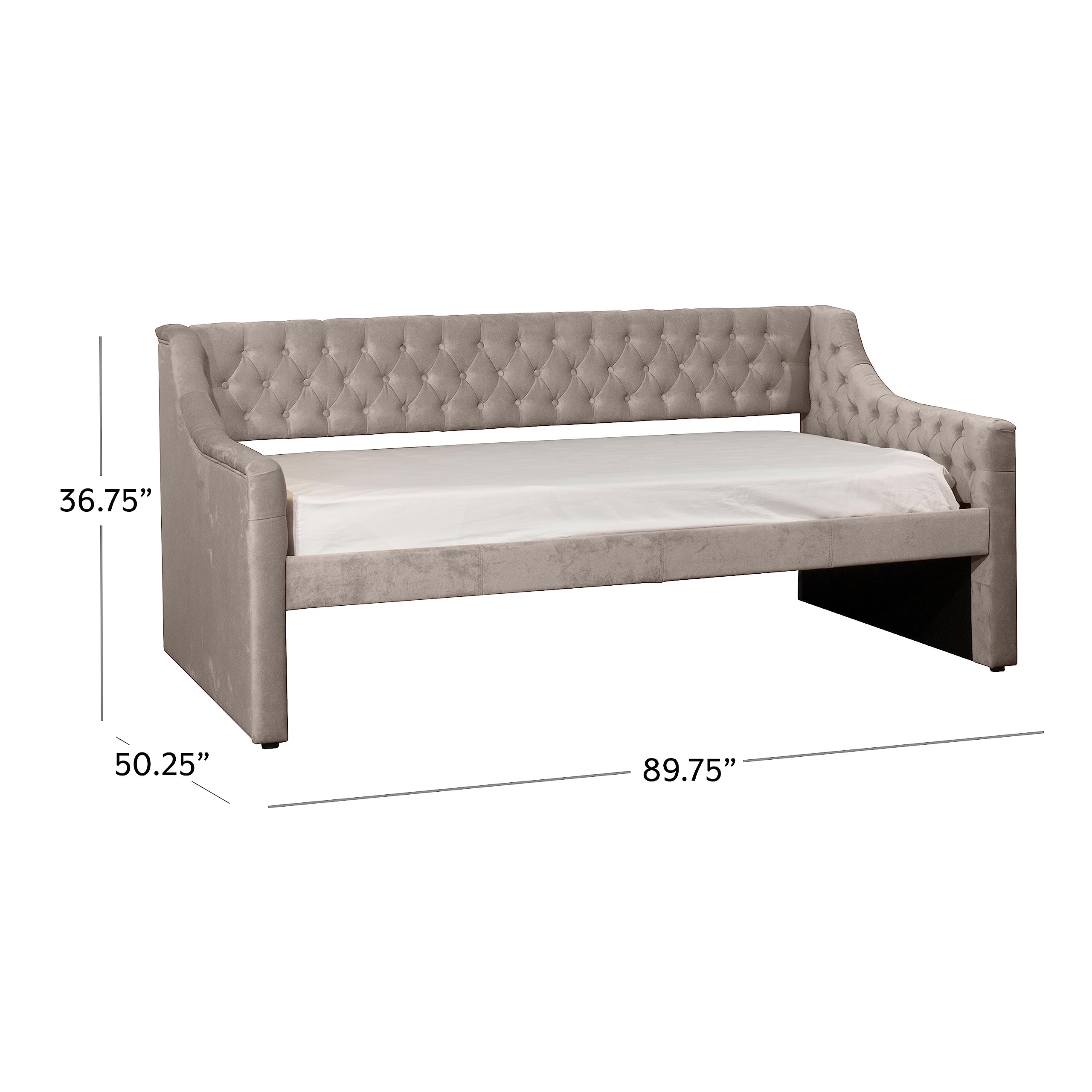Hillsdale, Jaylen Upholstered Twin Daybed, Silver Gray