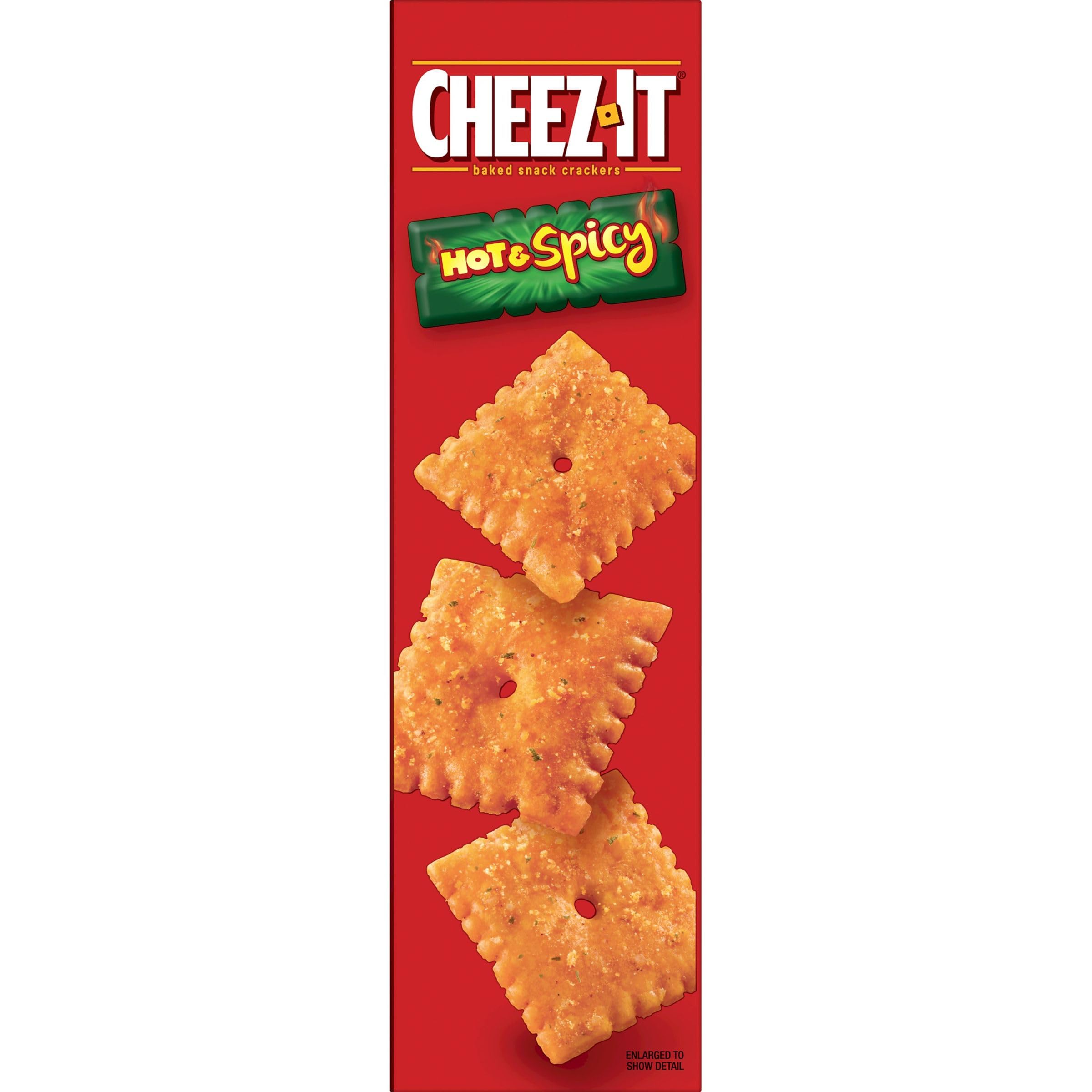 Cheez-It Cheese Crackers, Baked Snack Crackers, Lunch Snacks, Hot and Spicy, 12.4oz Box (1 Box)