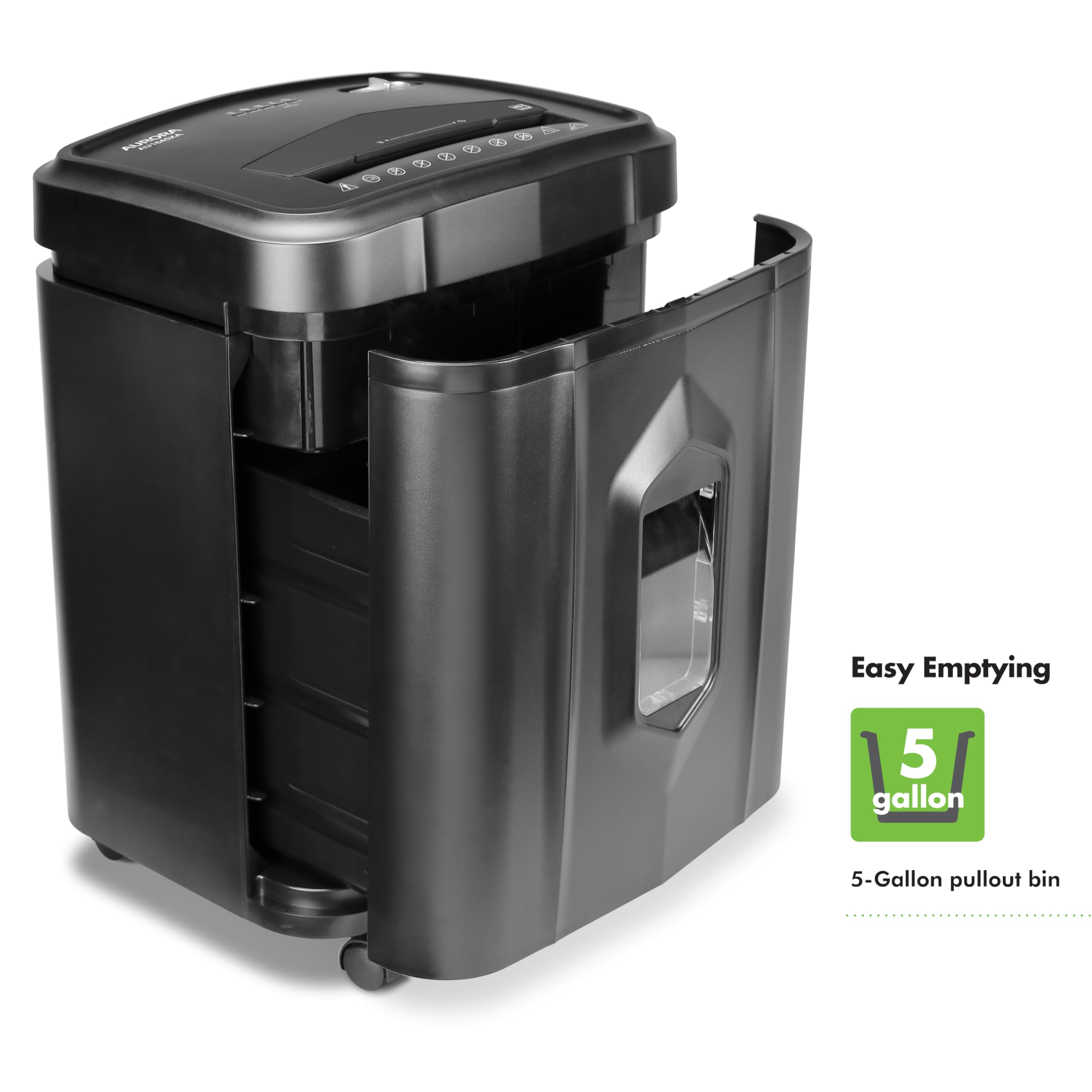 Aurora AU1645XA 16-Sheet Cross-Cut Paper and CD/Credit Card Shredder/5-Gallon Pullout Basket/ 30 Minutes Run Time