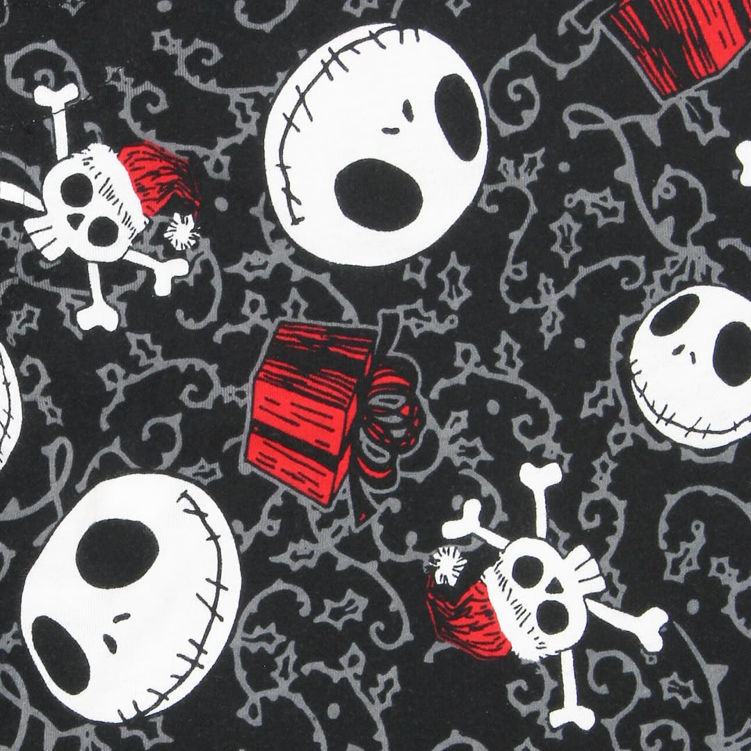 Disney Nightmare Before Christmas Jack Skellington Mens Holiday Lounge Pajama Pant (Medium, Black)