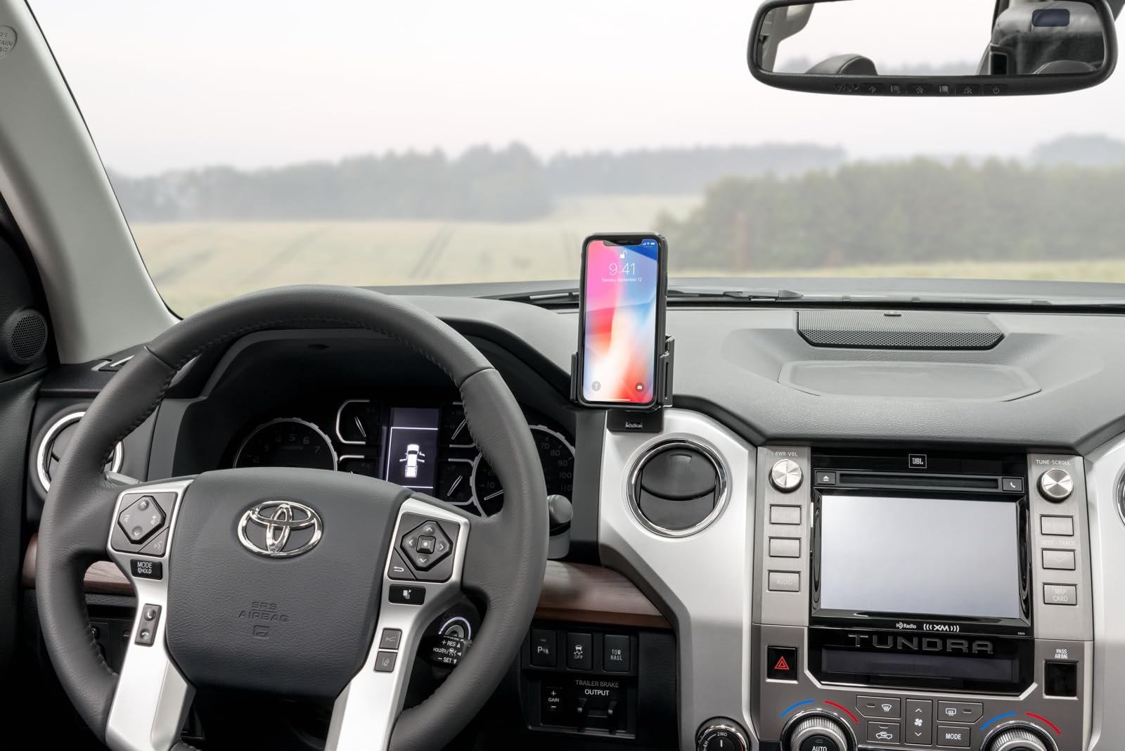 Scosche ProClip Center Dash Mount Compatible with 2014 to 2021 Toyota Tundra Trucks with StuckUp™ Universal Phone Mount Bundle