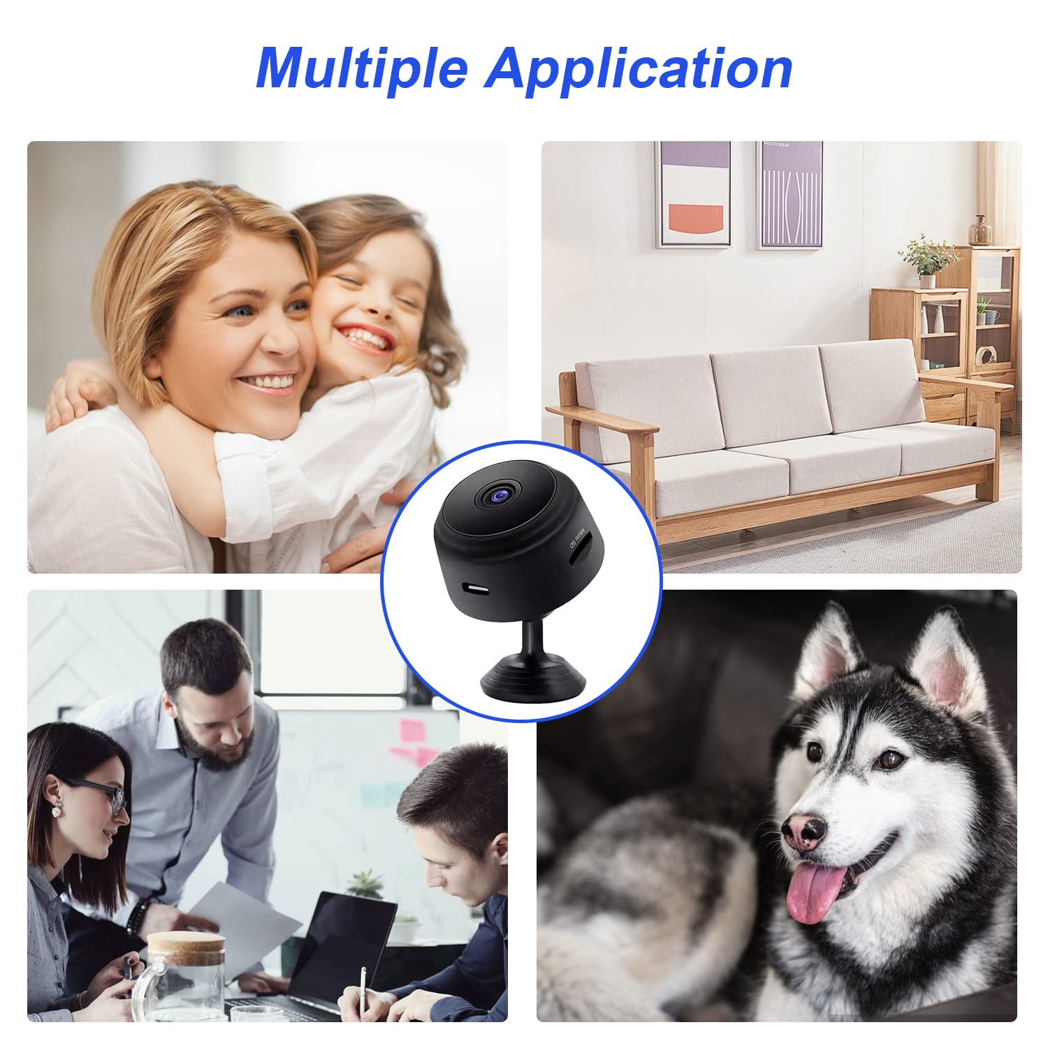 ELEFOCUS Spy Camera Hidden Camera,WiFi Mini Nanny Cam Wireless Camera for Home Office Security,Pet Dog Camera Indoor Outdoor Baby Camera，Secret House Camera with Motion Detection Night Vision B1