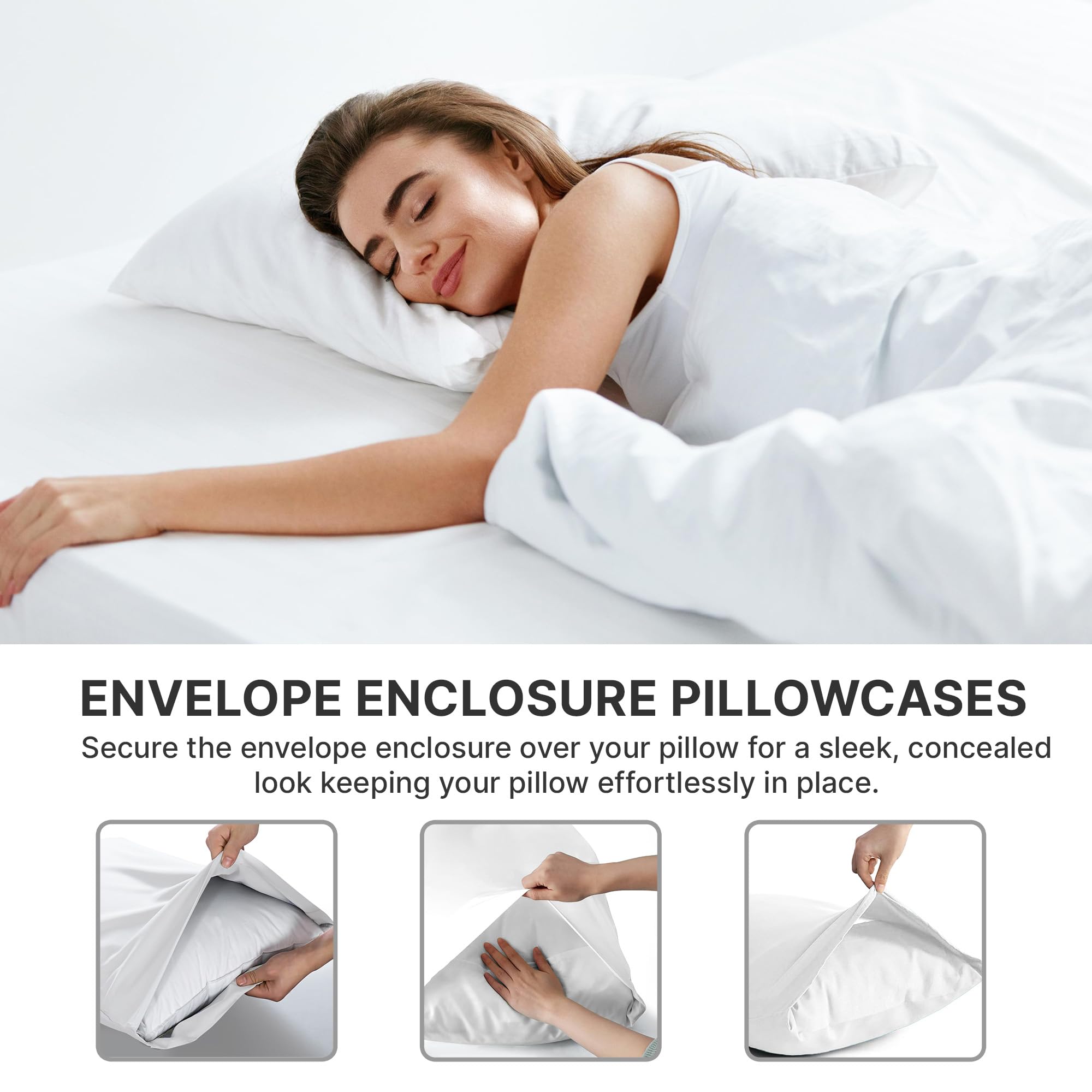 Queen Pillow Cases Set of 2 - Soft, Hotel Quality Pillowcase Covers - Comfy Bedding for Women, Men, Kids & Teens - Machine Washable Pillow Protectors - 2 Piece - Queen Size Dark Grey Pillow Cover