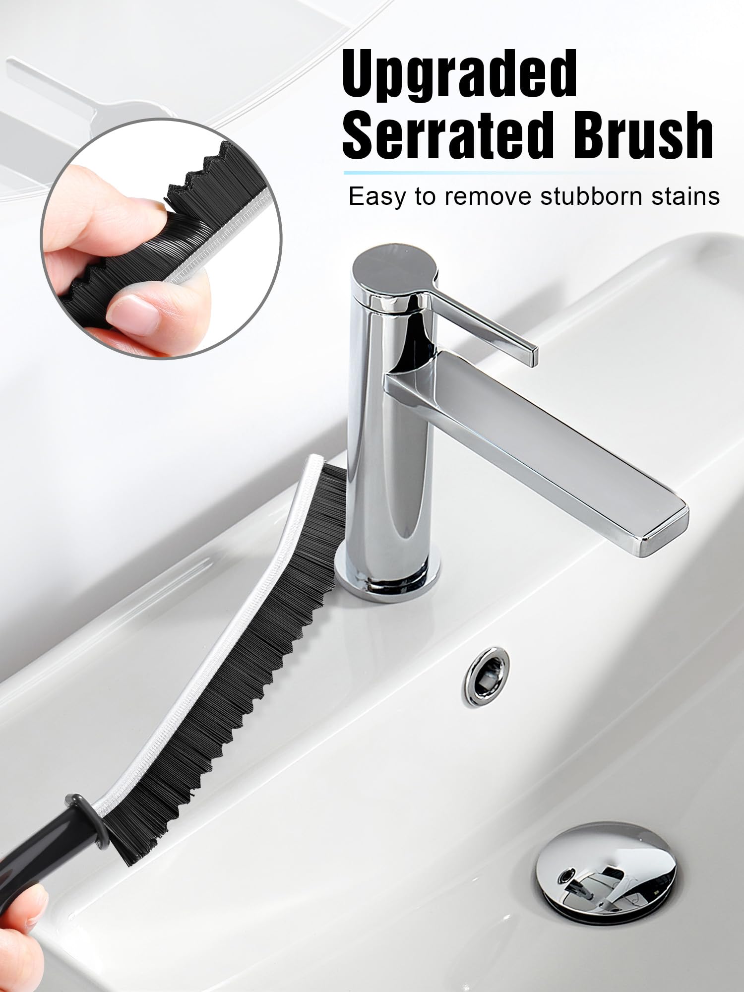 Tinerray 3 Pack Cleaning Brush - Hard Bristle Crevice Cleaning Brush,Multifunctional Gap Small Cleaning Brush,Cleaning Tools for Bathroom,Kitchen,Livingroom,Grout,Window, Vehicle, Faucets,Toilet