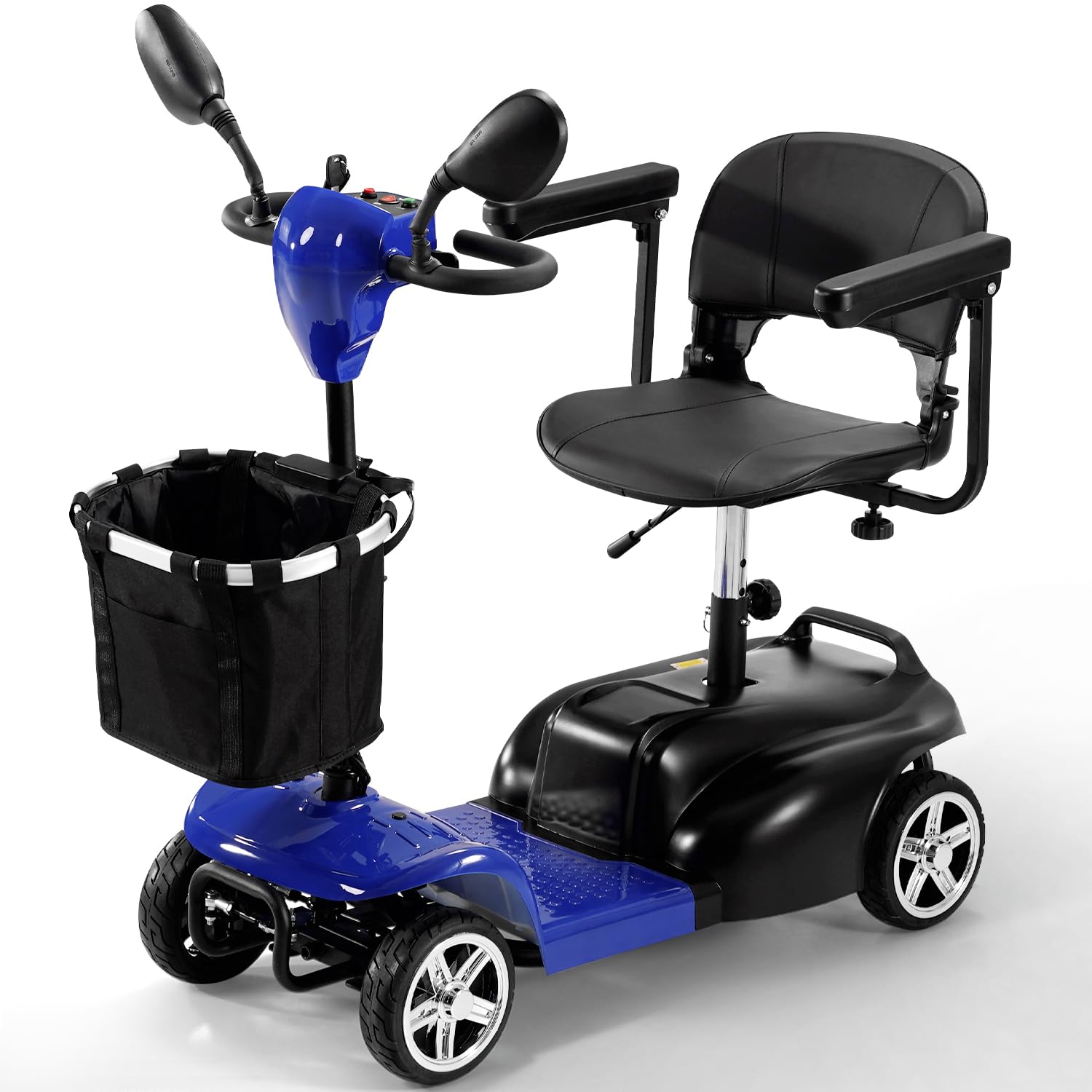 [2026 Upgrade] Aolebor 30 Miles 4 Wheel Mobility Scooter for Seniors & Adults, 350W Powered Wheelchair with Rotating Seat, Foldable Motorized Scooter with USB Port, Removable Basket, Supports 300 lbs